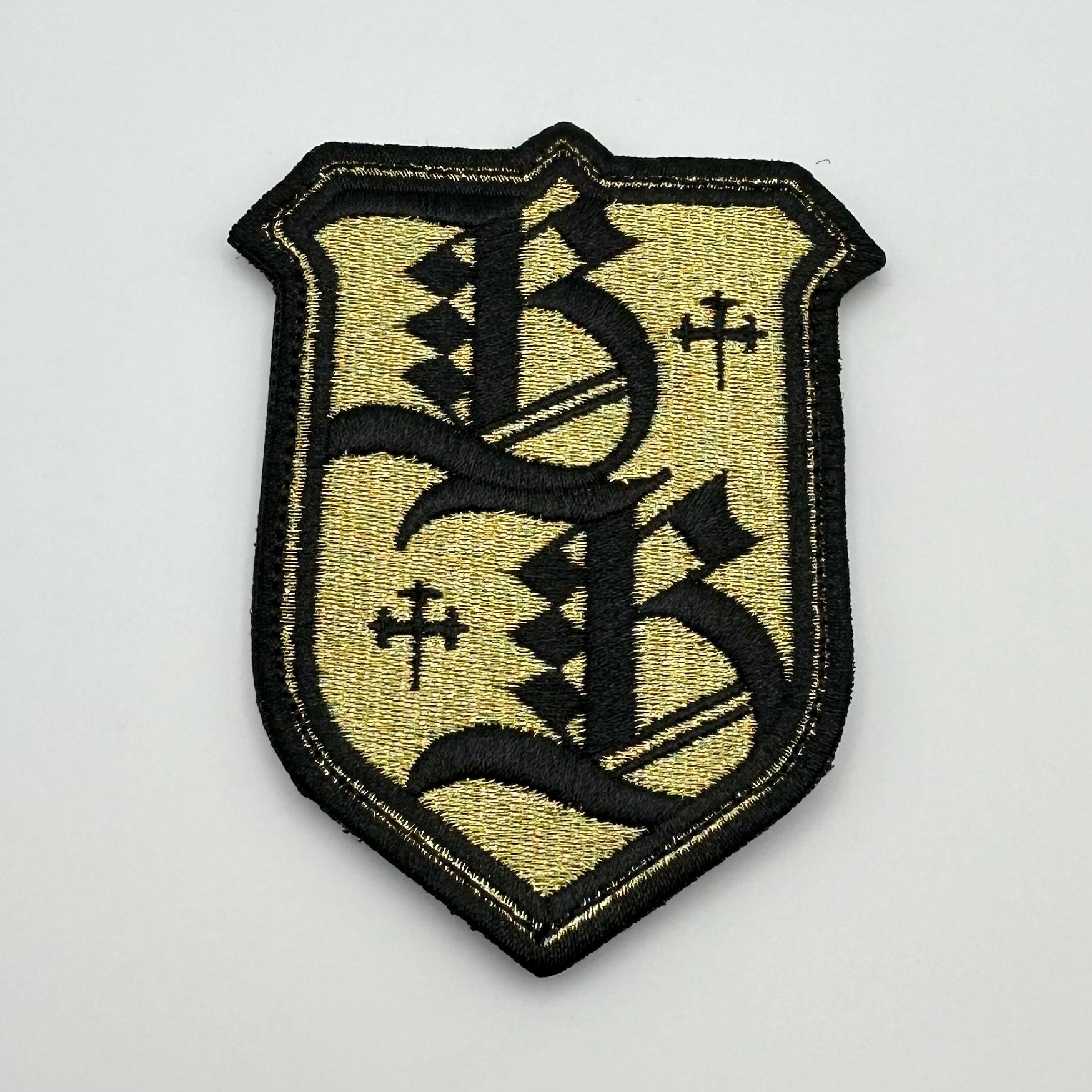 Borka Blades Gold/Black Crest Velcro Patch