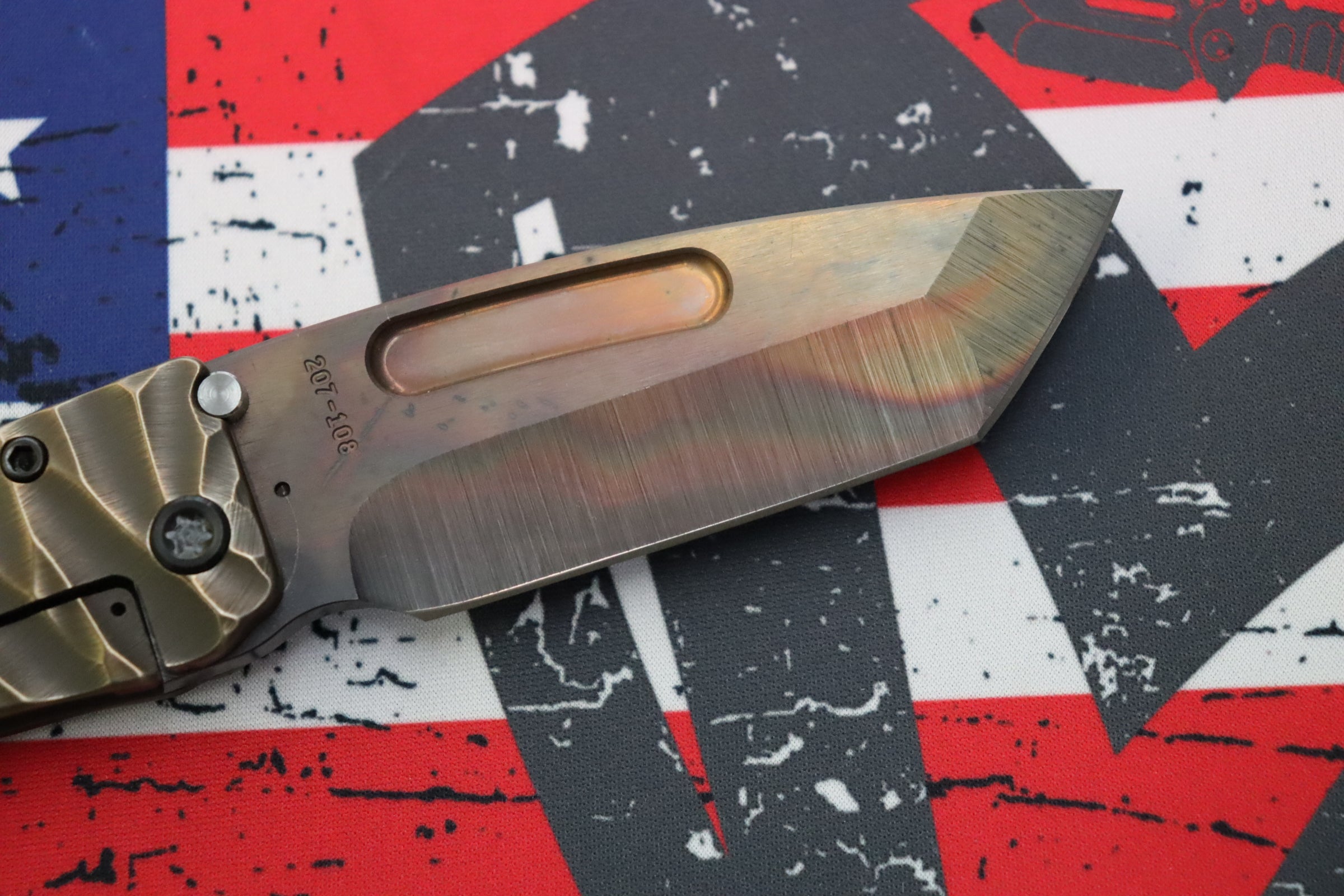 Medford Midi Marauder Vulcan S35 Tanto & Bead Blast/Brushed Silver Predator Sculpted Handles w/ PVD Hardware/Clip