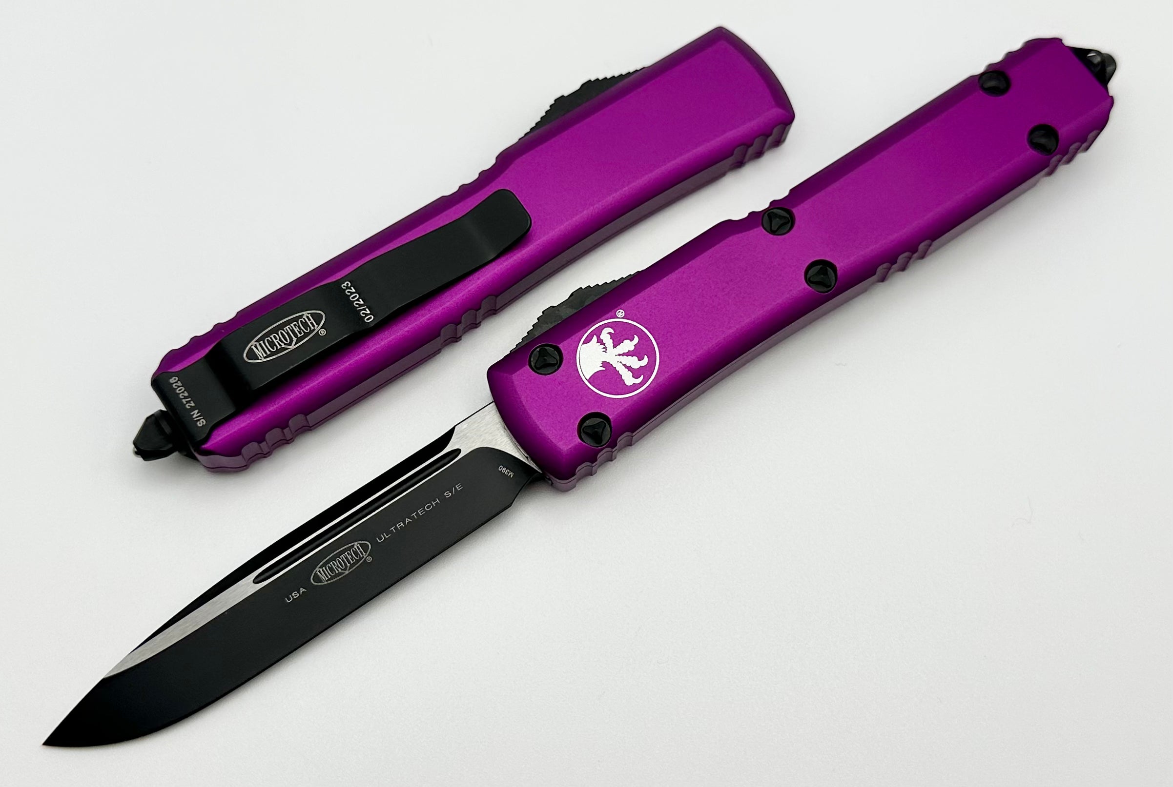 Microtech Ultratech Single Edge Black Standard & Violet 121-1VI