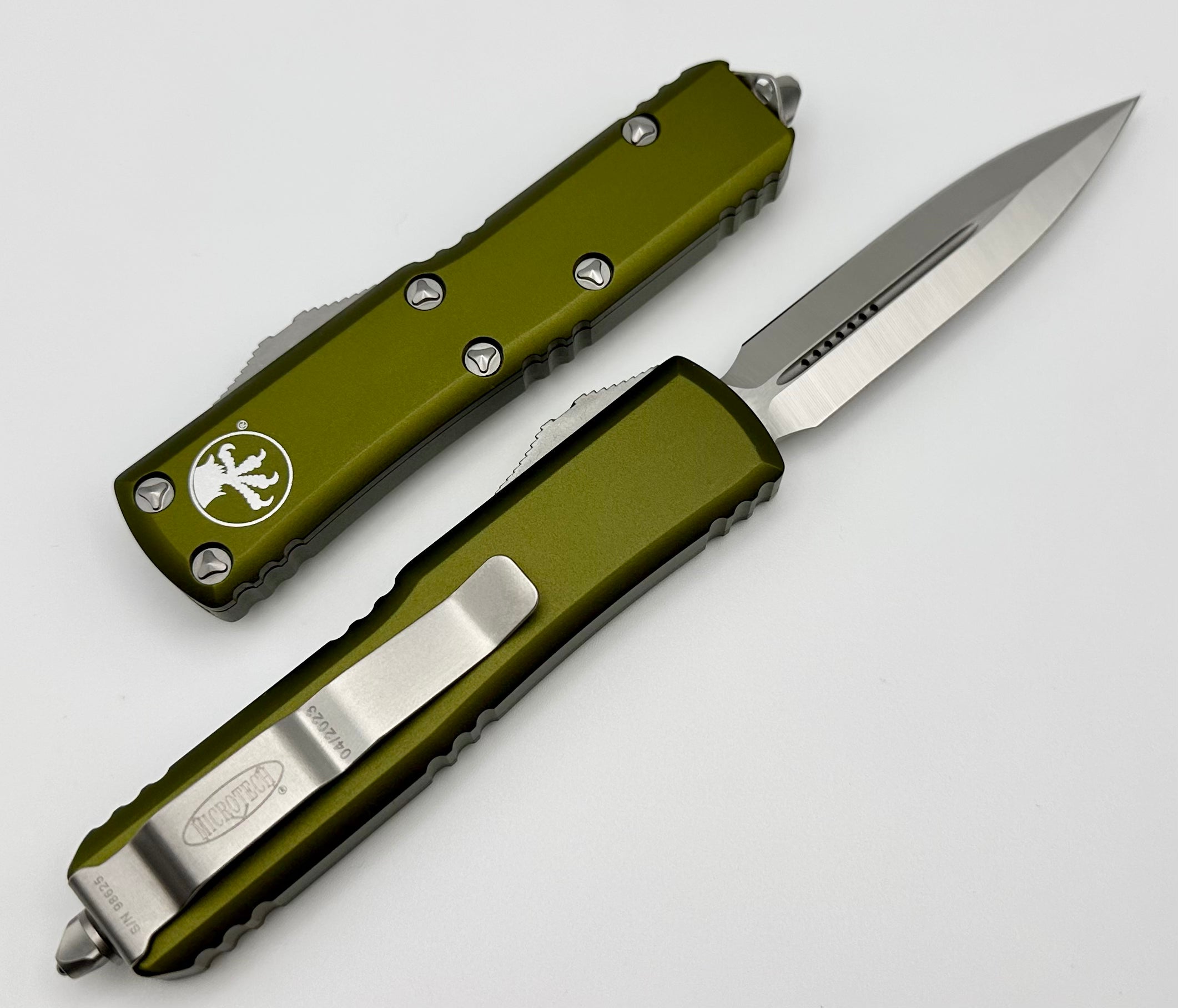 Microtech UTX-85 Double Edge Satin Standard & OD Green 232-4OD