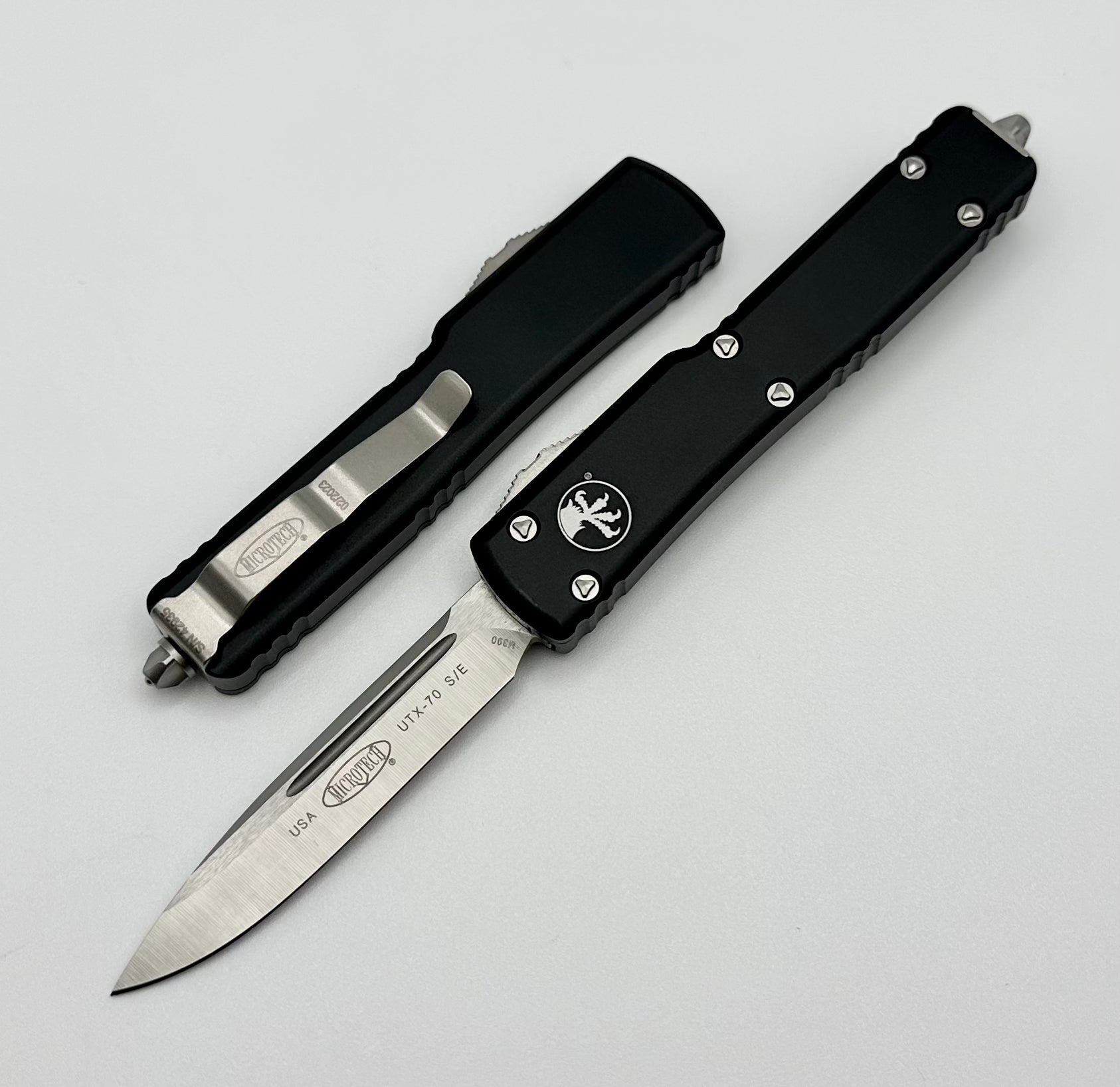 Microtech UTX-70 Single Edge S/E Satin Standard & Black 148-4