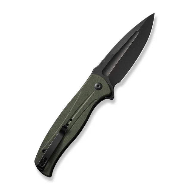 Civivi Incindie Button Lock Flipper w/ OD Green G-10 Handles & Black Stonewash 14C28N C23053-2