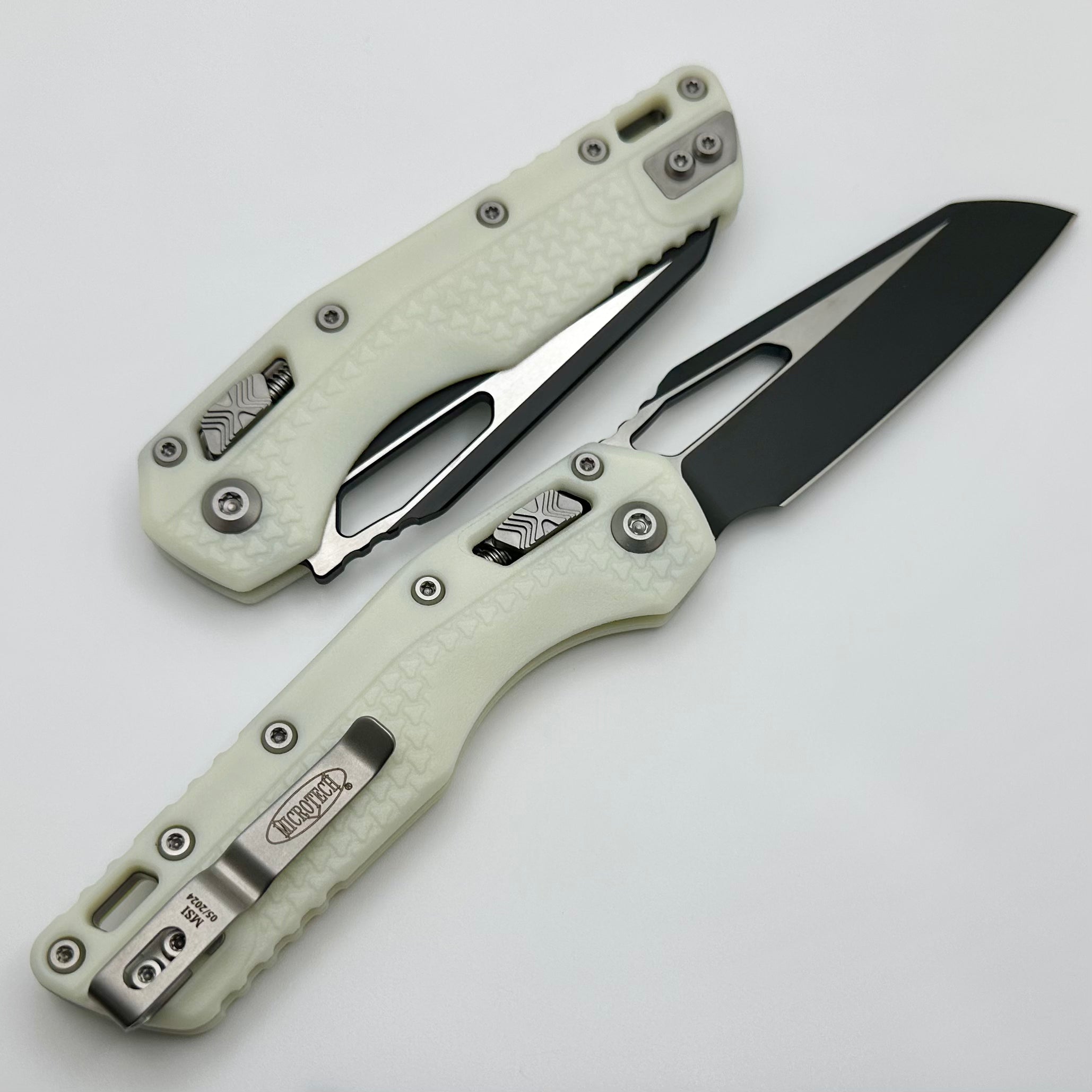 Microtech Knives MSI RAM LOK White Polymer & Black M390MK 210T-1PMWH