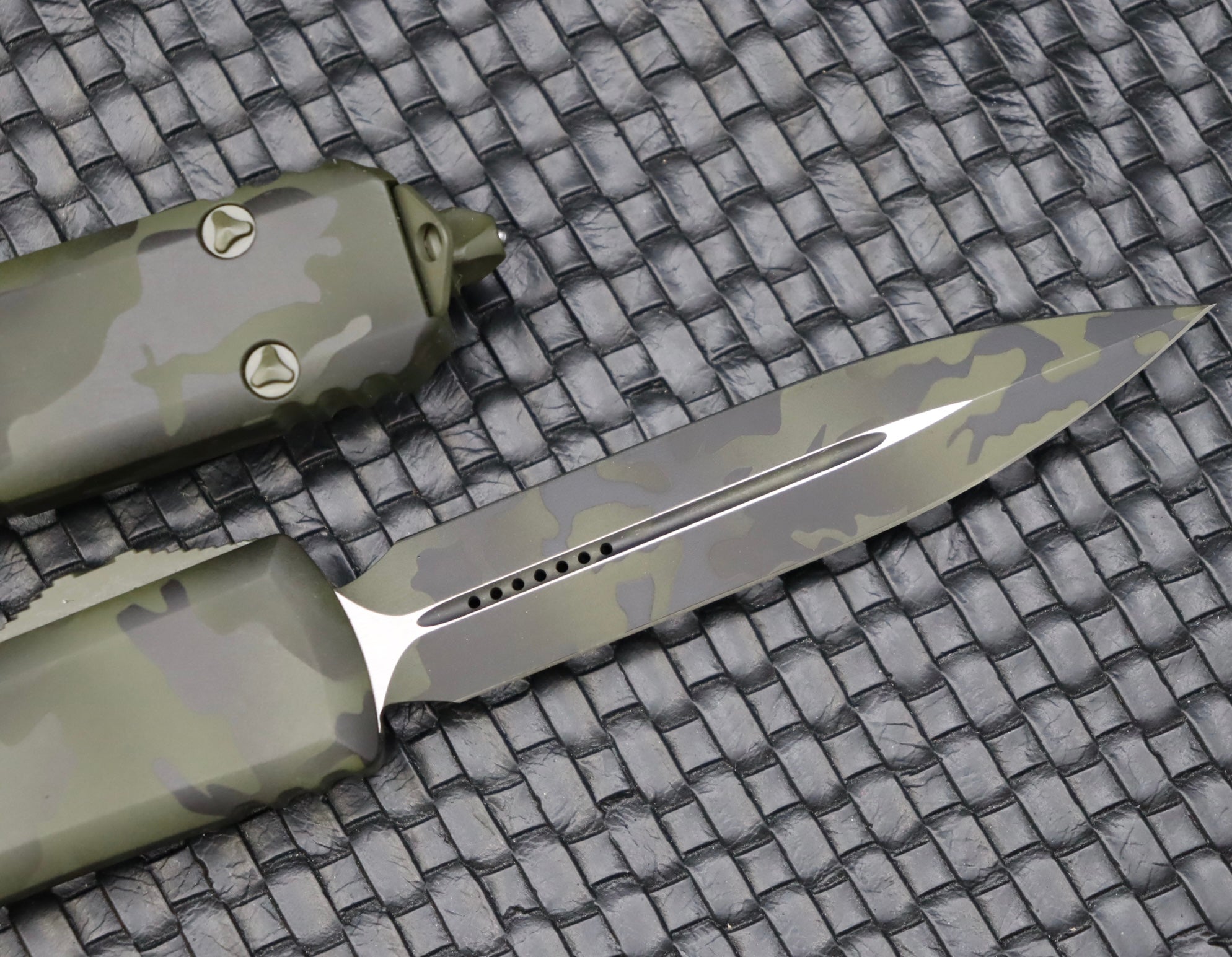 Microtech Ultratech Double Edge OD Green Camo 122-1OCS