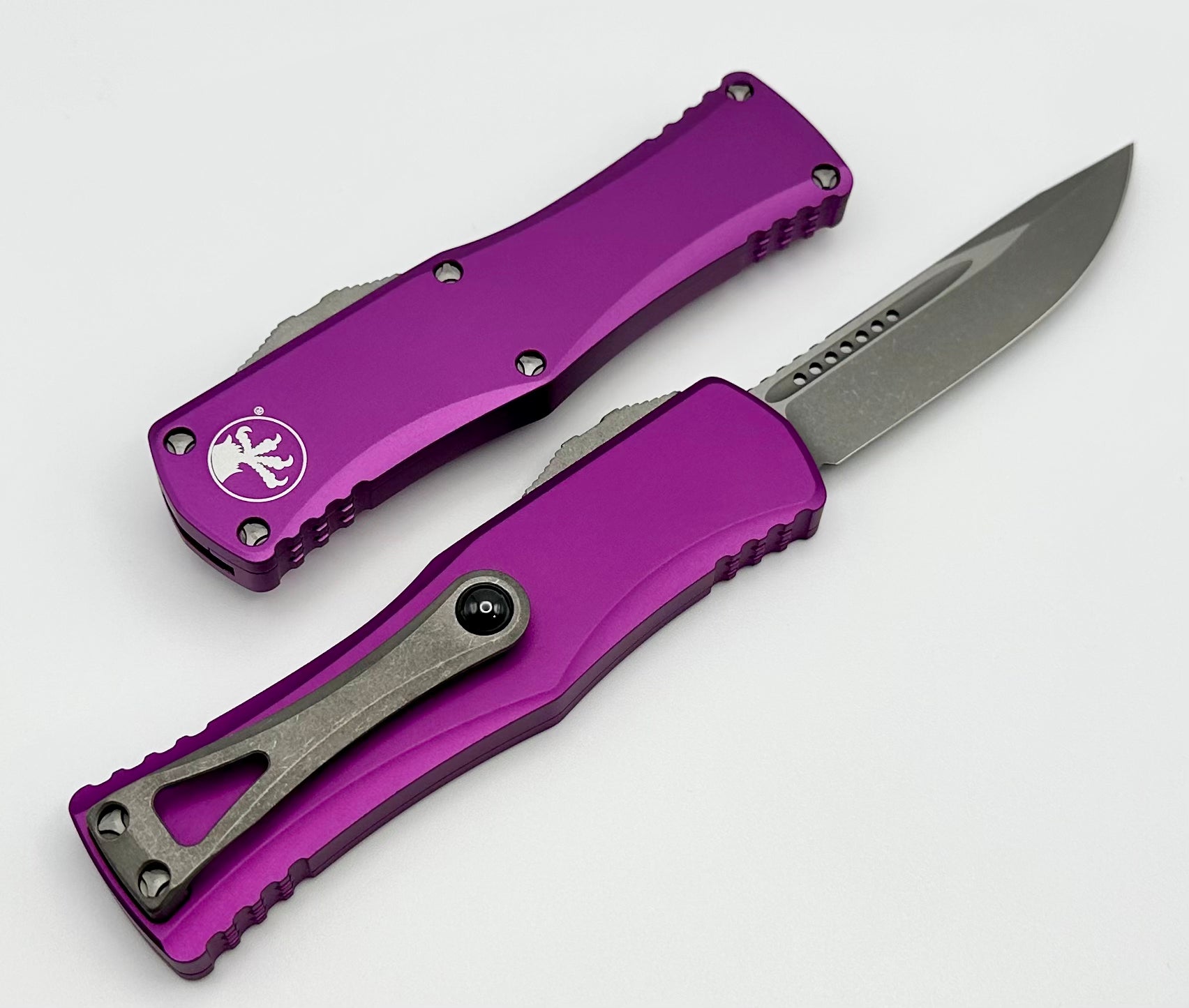 Microtech Hera Single Edge Apocalyptic Standard & Violet 703-10APVI