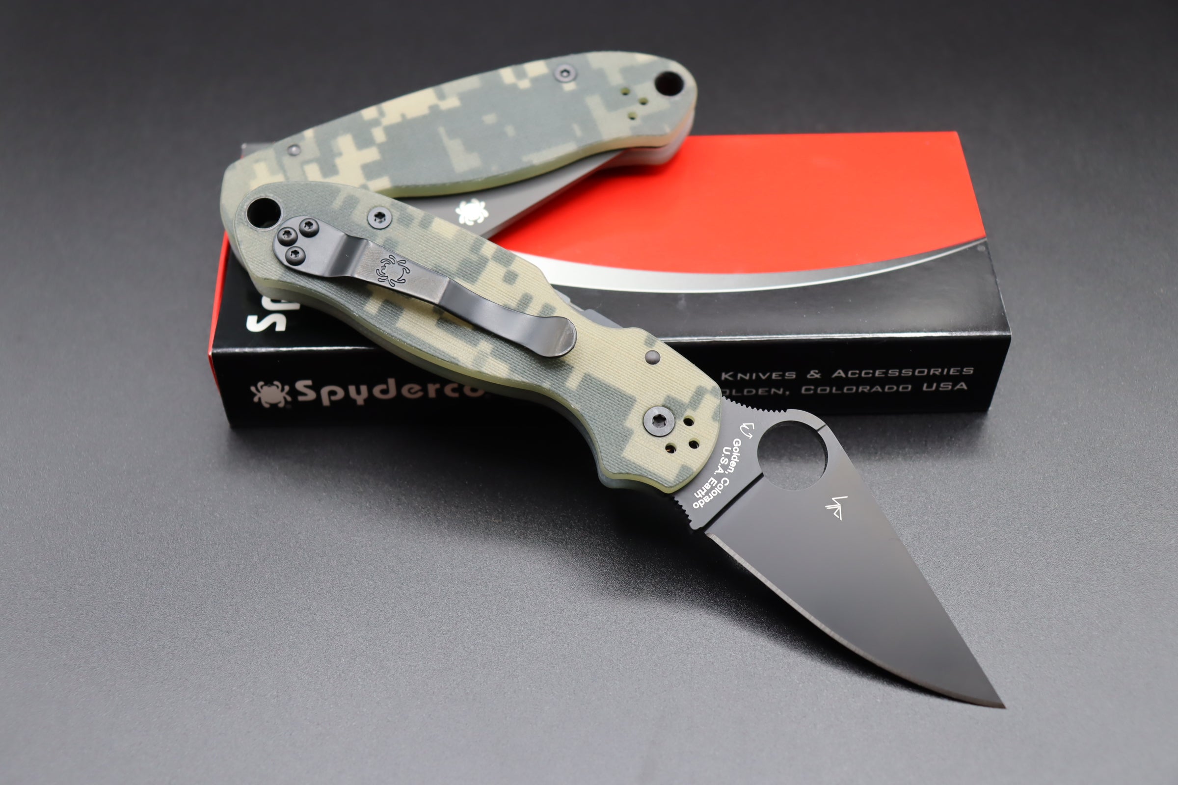 Spyderco Para 3 Camo G-10 & Black S45VN C223GPCMOBK