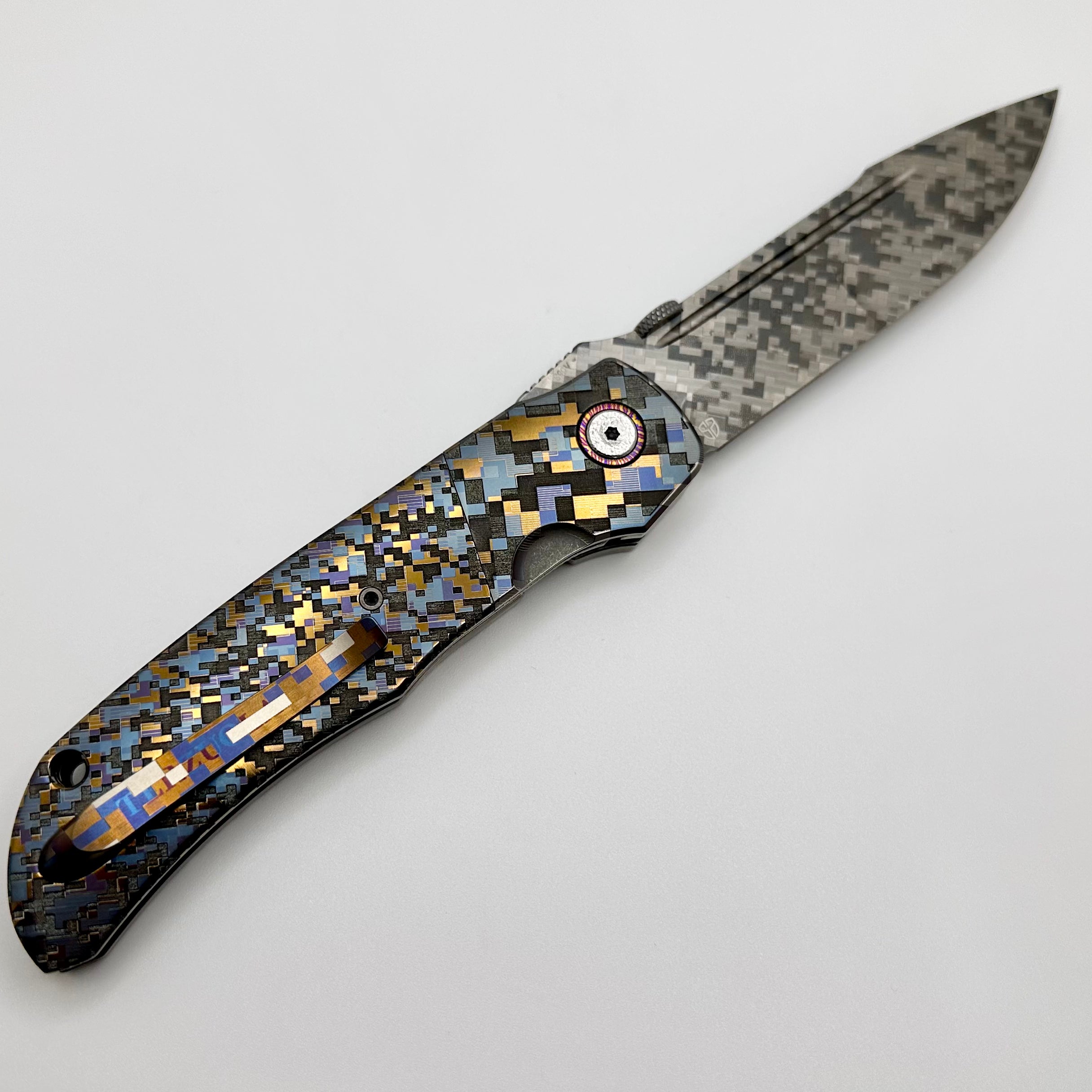 Custom Knife Factory ONE OFF Camo Titanium Eagle Rock