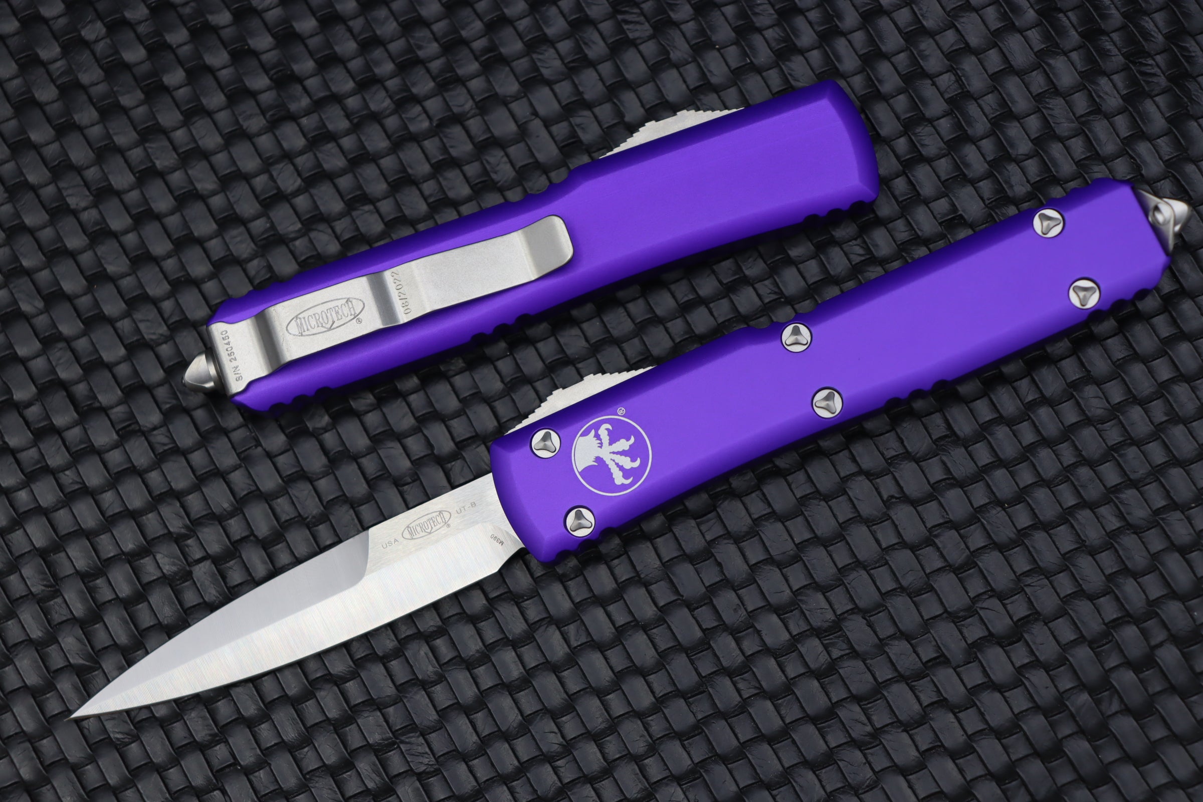 Microtech Ultratech Bayonet Satin Standard & Purple 120-4PU