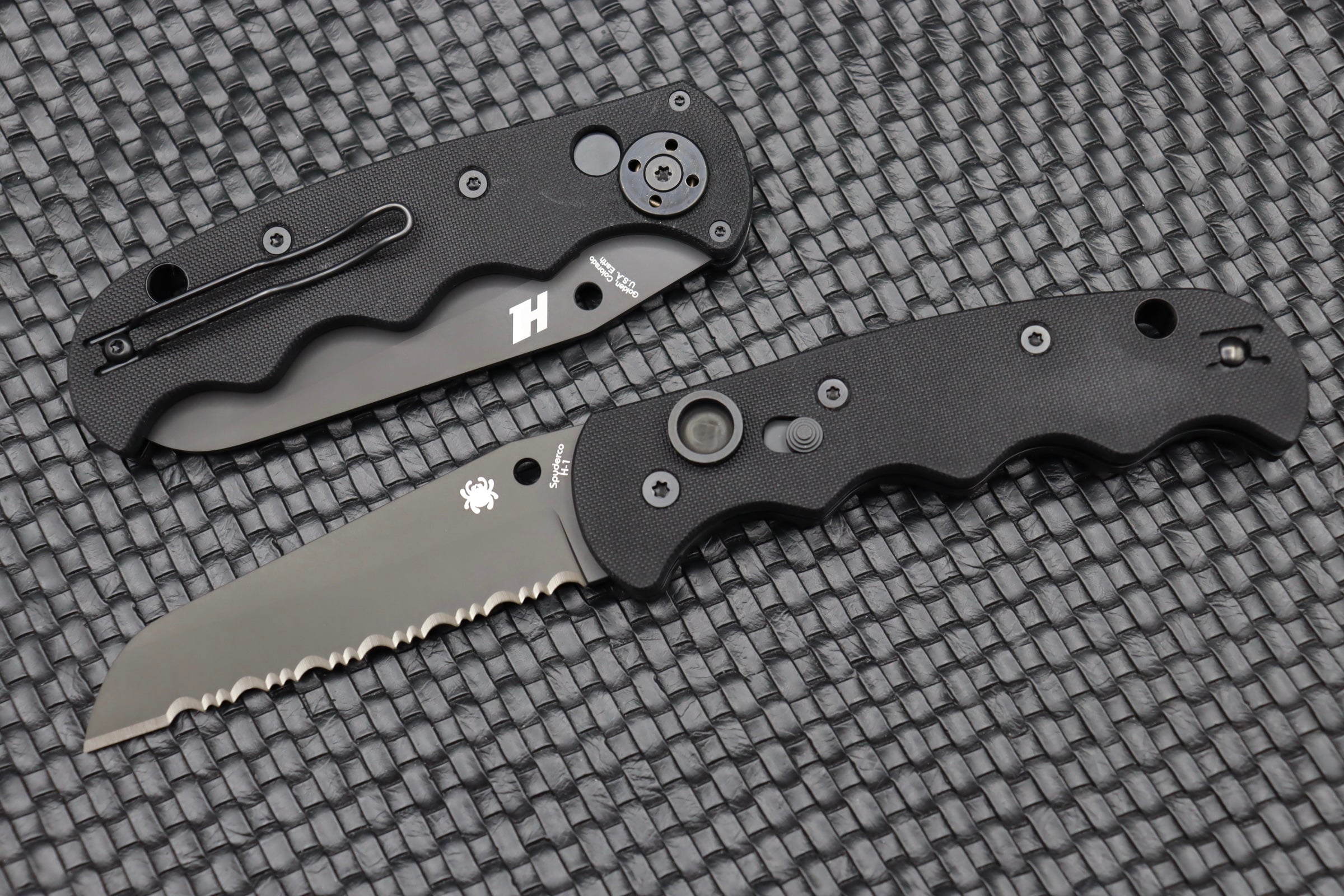 Spyderco Autonomy Black G-10 & Black Serrated H-1 Blade C165GSBBK