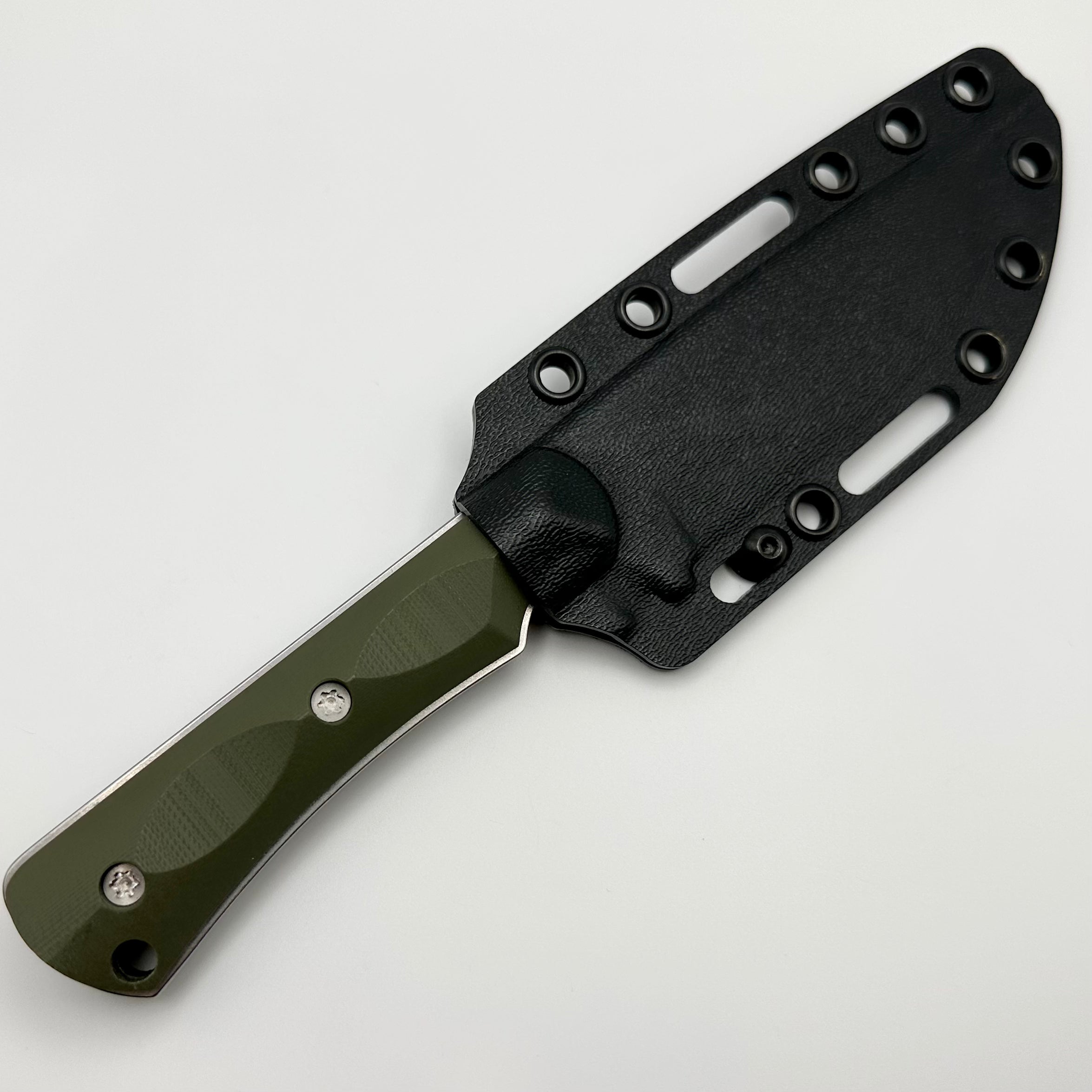 McNees Ridge Runner 3.6 Fixed Blade Green G-10 w/ Stonewash CPM-3V