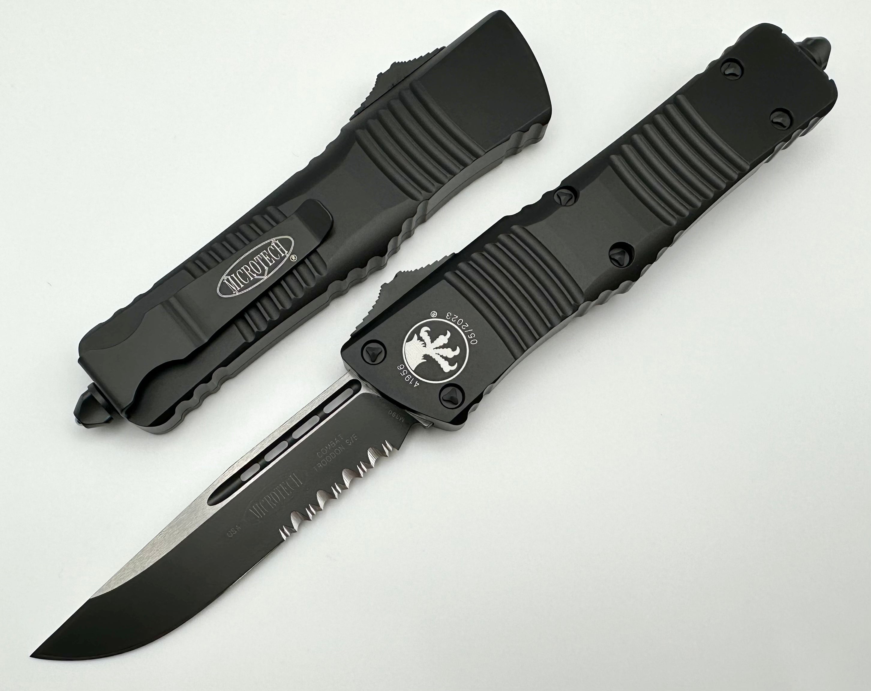 Microtech Combat Troodon Single Edge Tactical Partial Serrated & Black 143-2T