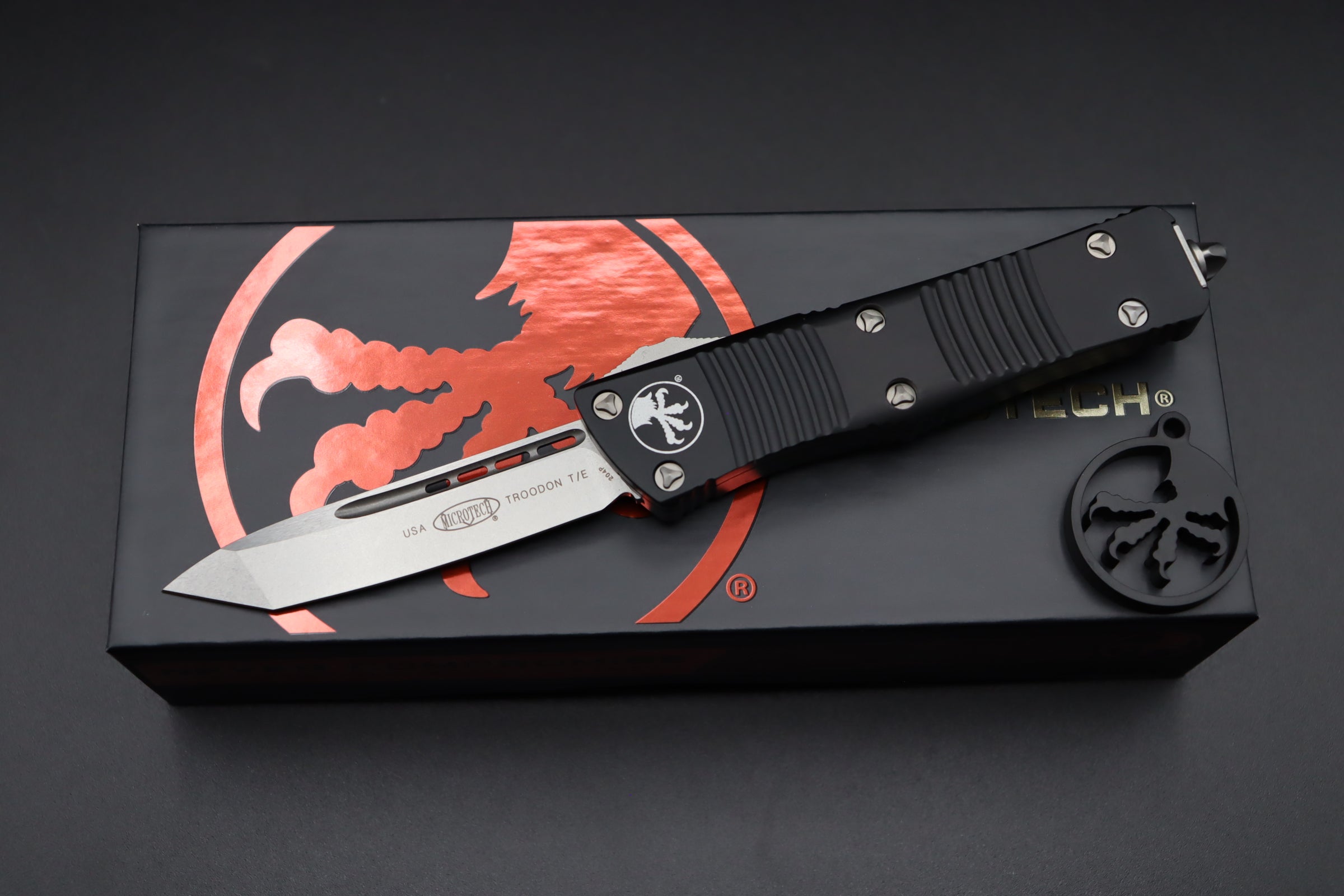 Microtech Troodon Tanto Stonewash Standard 140-10