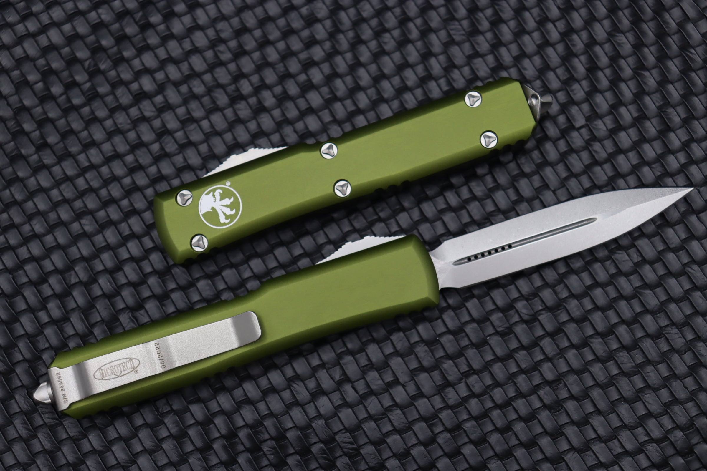 Microtech Ultratech Double Edge Stonewash Standard & OD Green 122-10OD