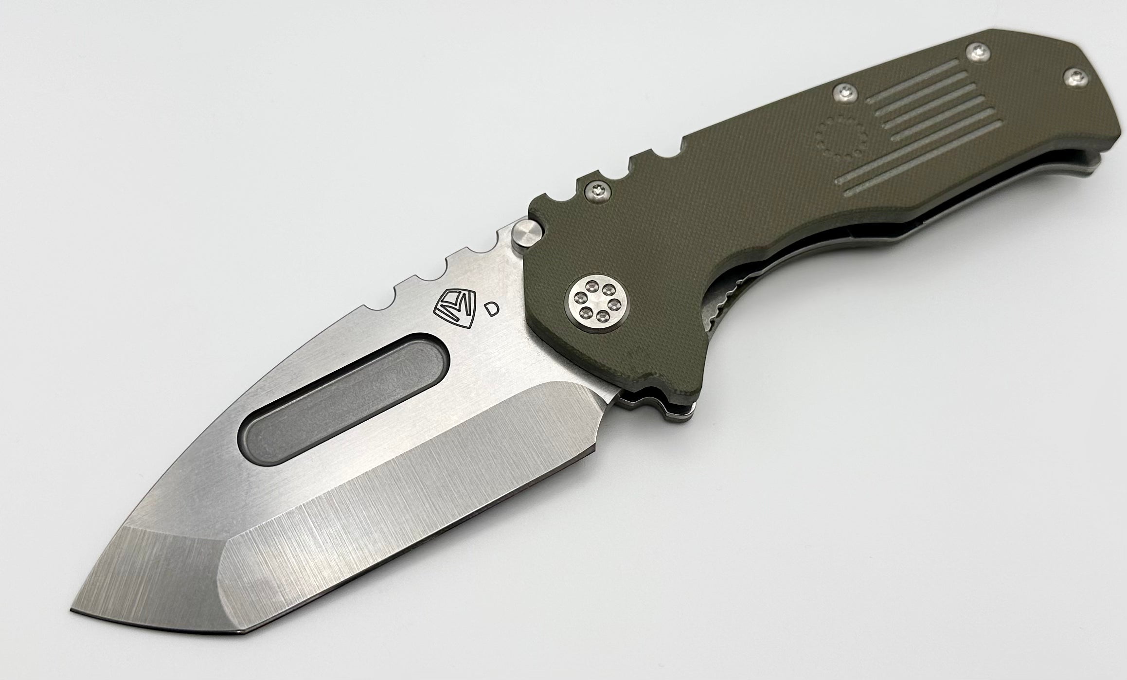 Medford Scout Praetorian OD G10 & D2 Tumbled Tanto