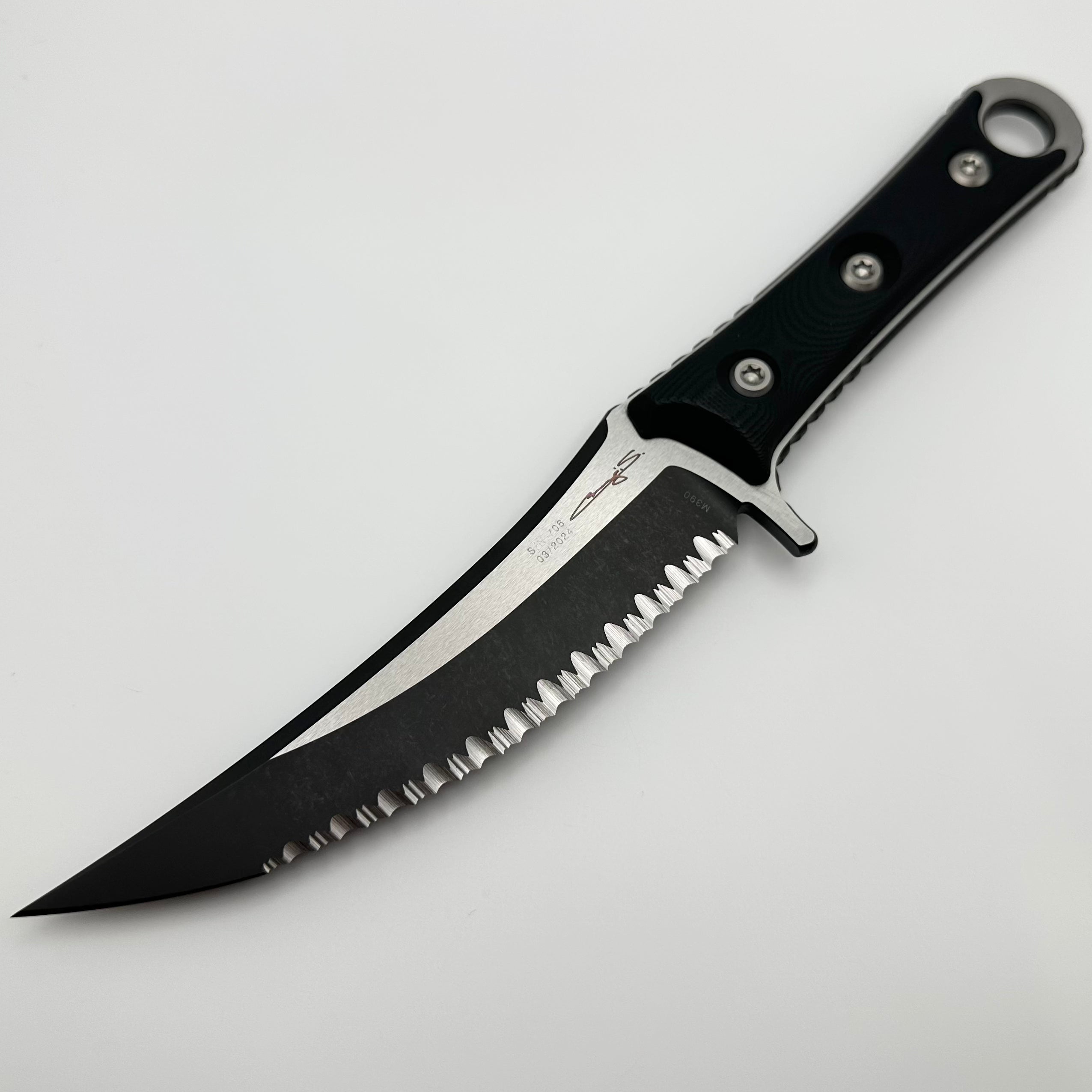 Microtech SBK Full Serrated DLC & Black G-10 Handles 200-3TTDLCGTBKS