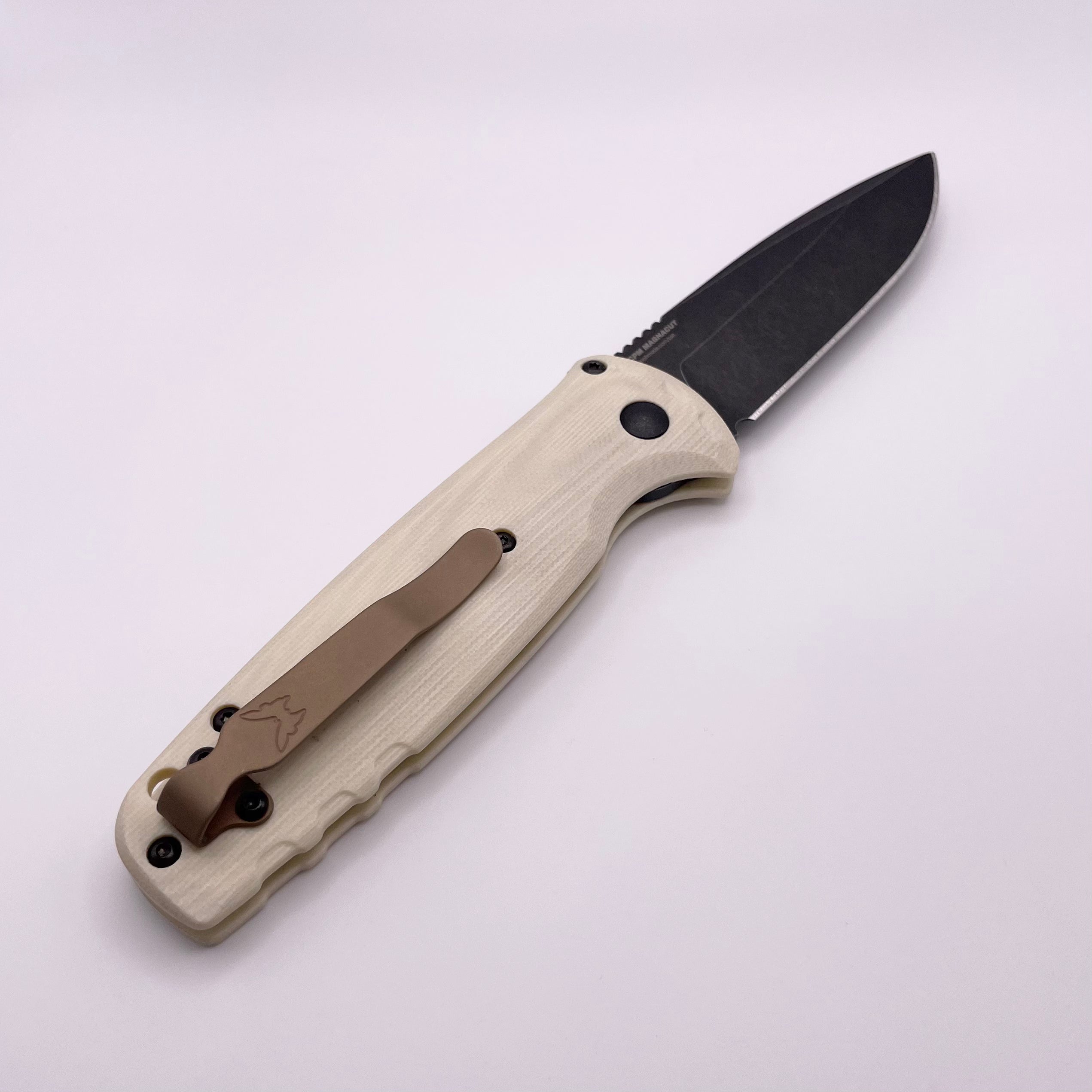 PRE OWNED Benchmade CLA White/Ivory Color G-10 & MagnaCut 4300BK-03