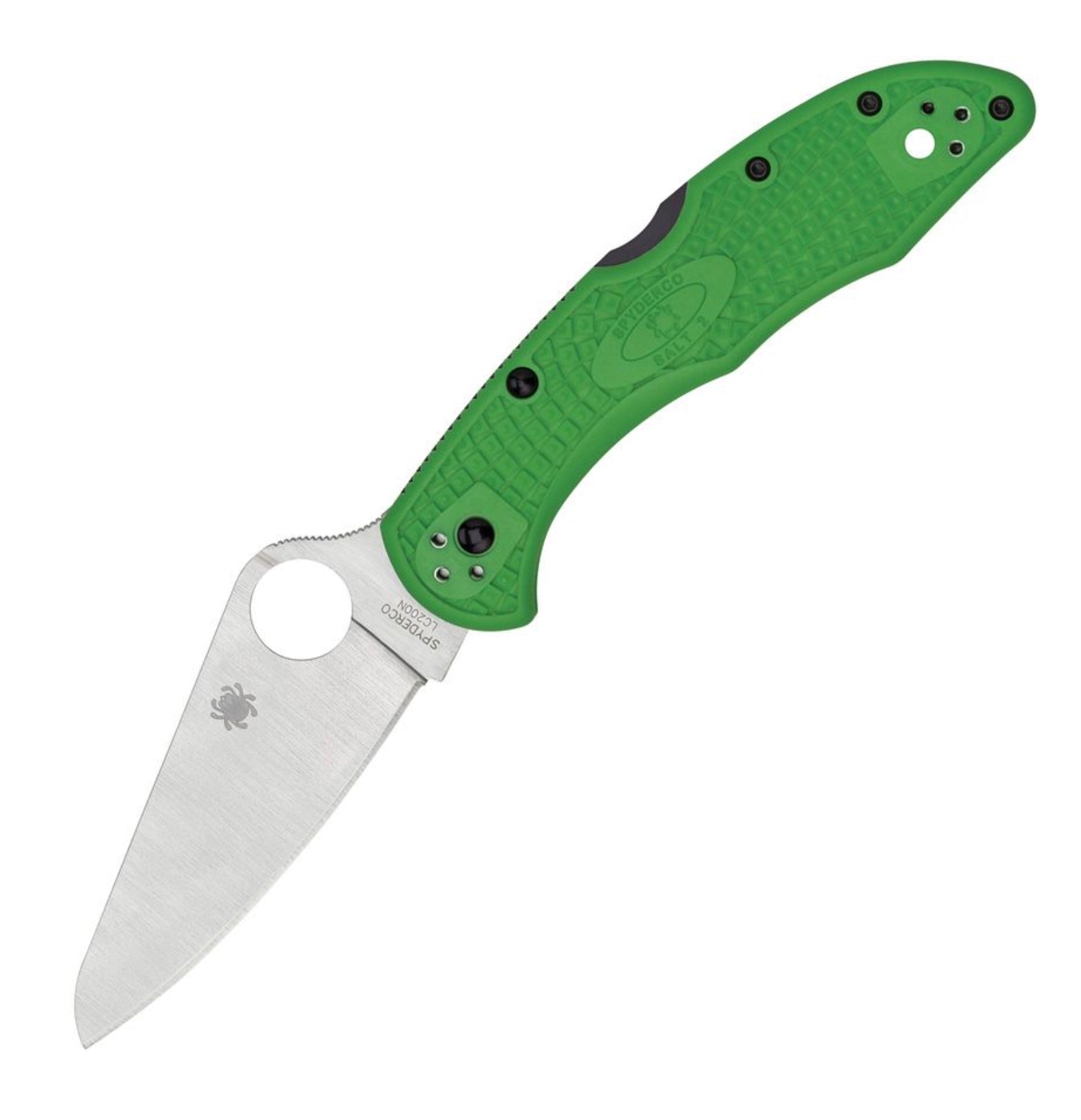 Spyderco Salt 2 Green FRN & Black LC200N C88FPGR2