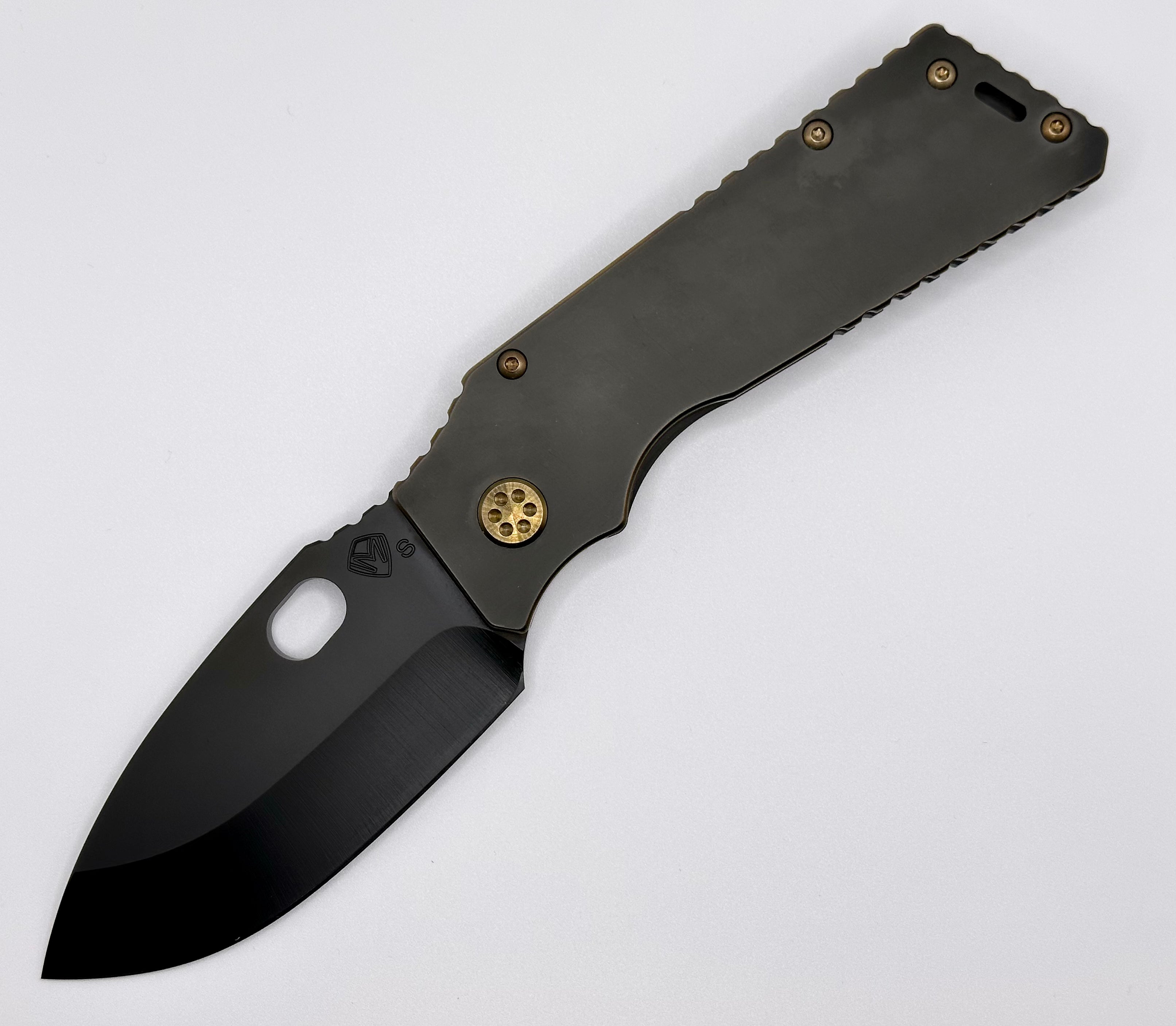 Medford TFF-1 S35VN PVD w/ Bronze Pinstriped Handles & Bronze Hardware/Clip