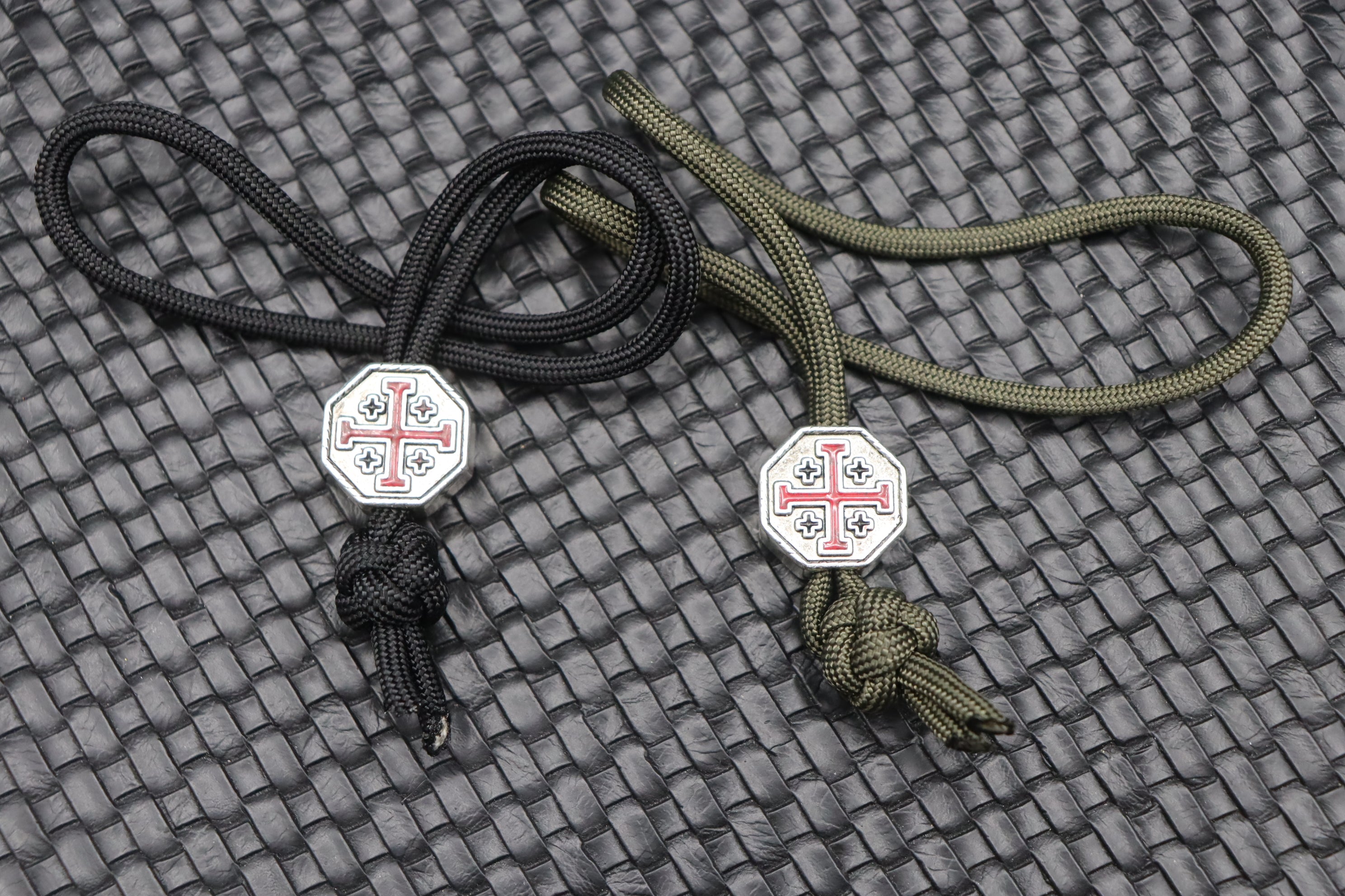 Spartan Para-Cord Lanyard with Crusader Cross Bead