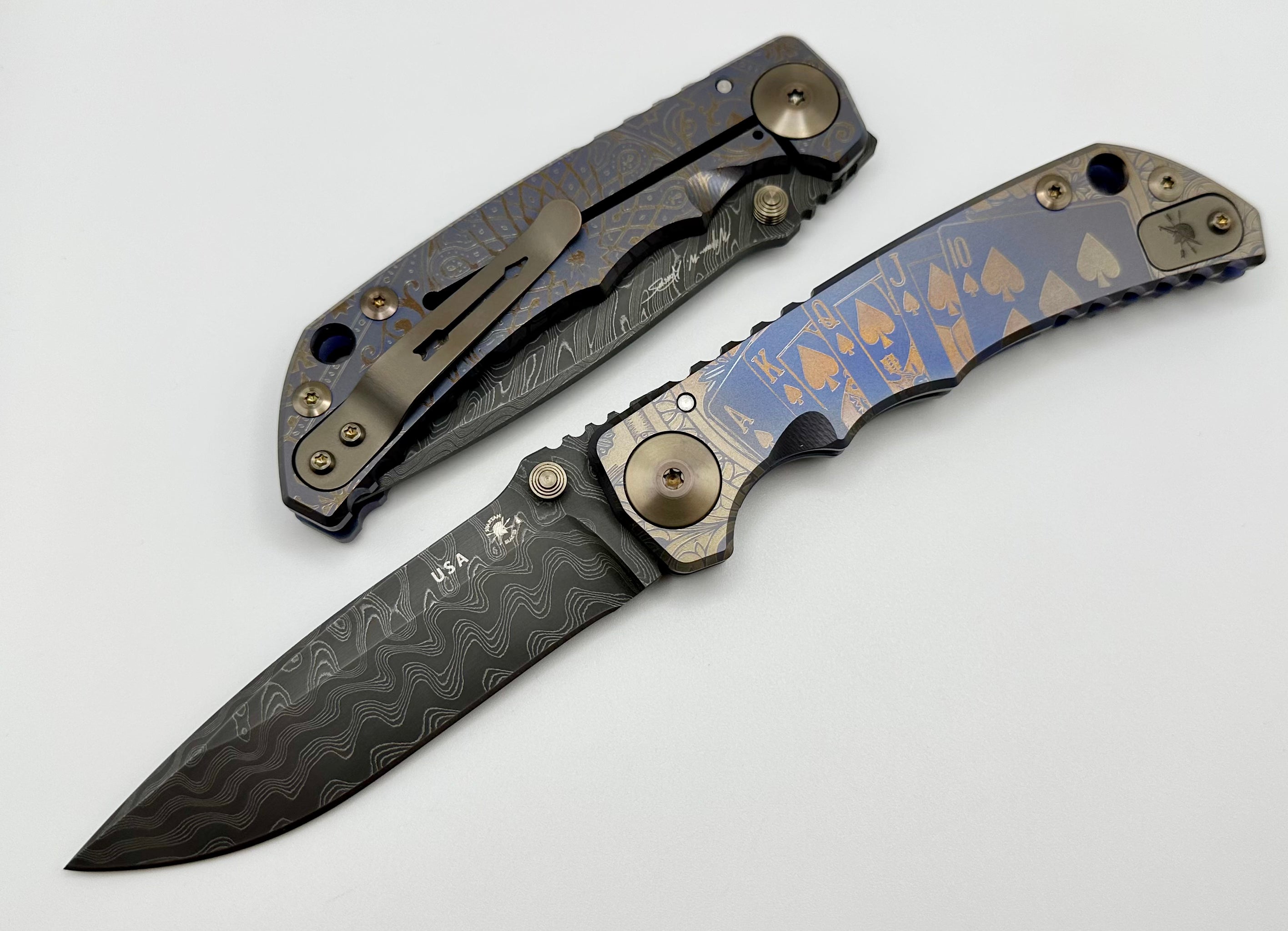 Spartan Blades Harsey Folder 2022 Special Edition Royal Flush w/ Damascus