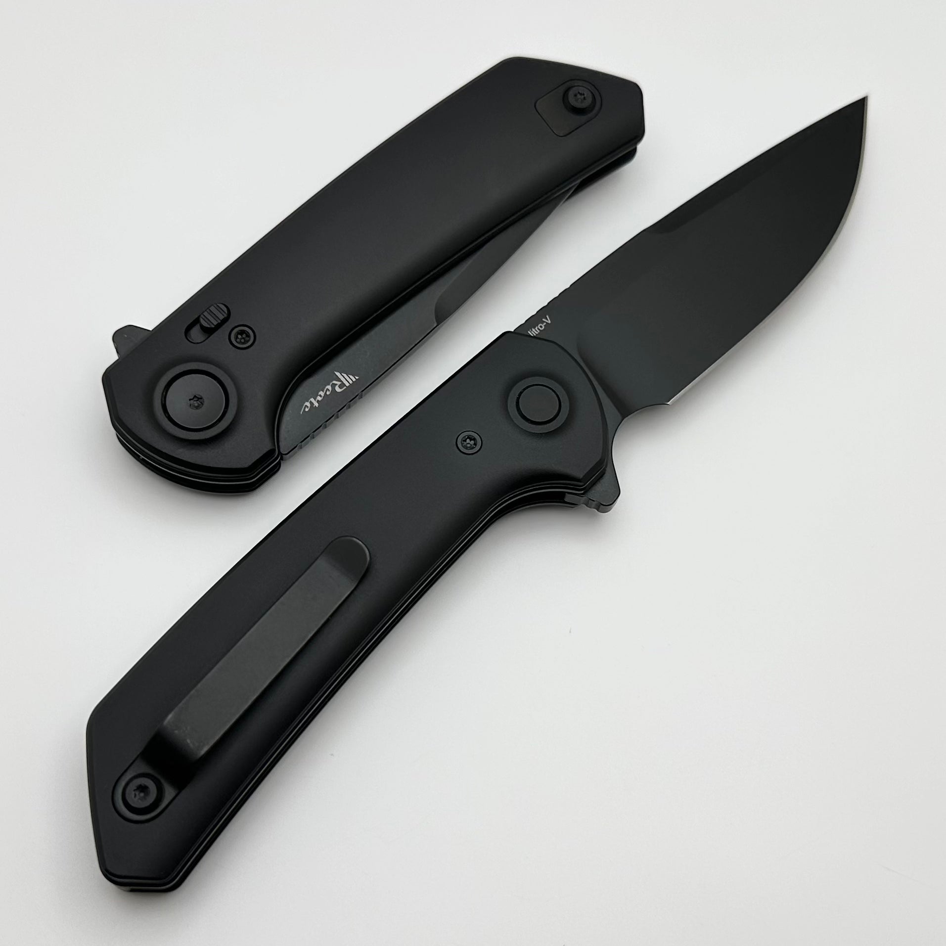 Reate Knives PL-XF Black Aluminum Handles & PVD Nitro-V