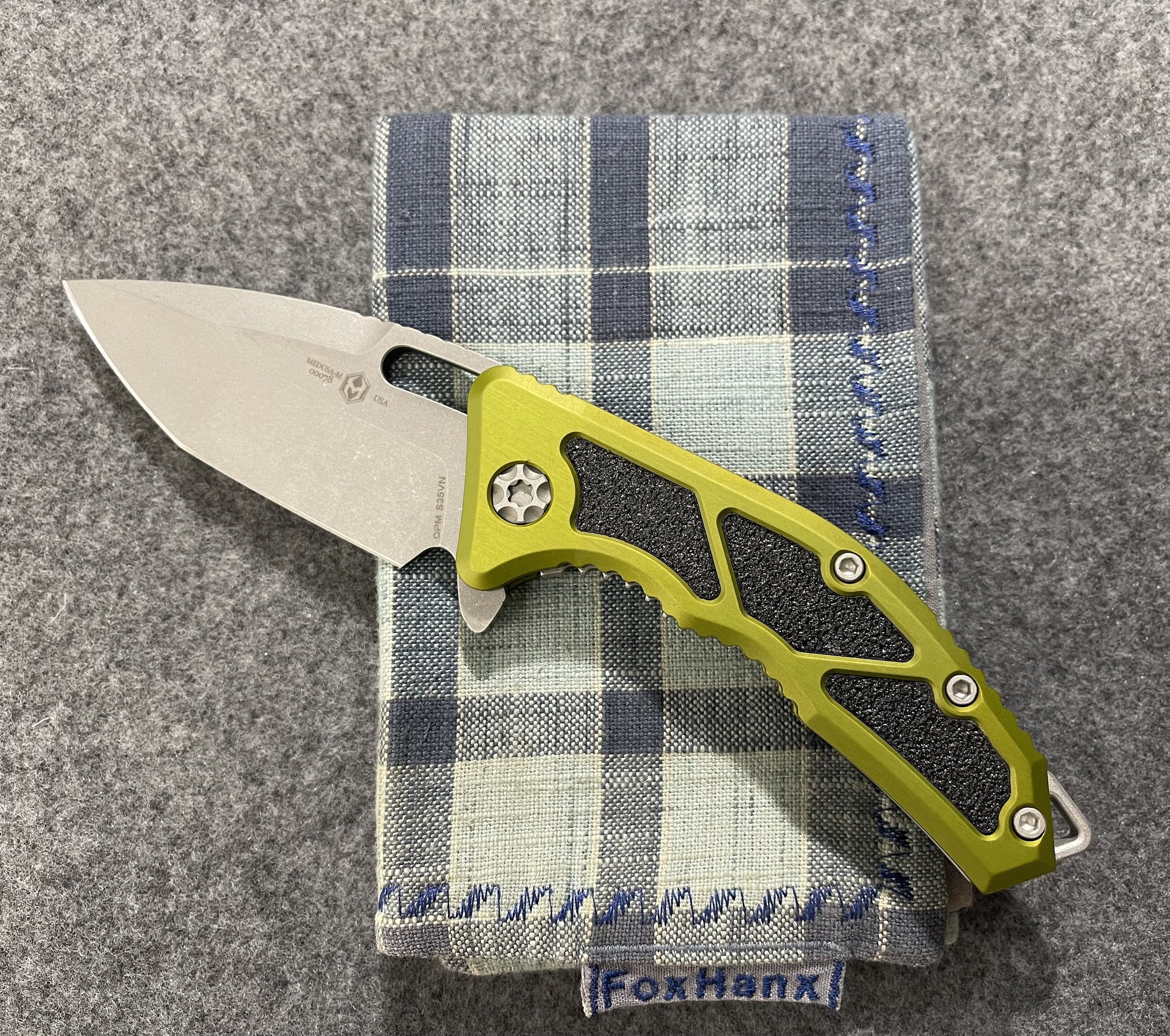 Heretic Knives Medusa Manual Green Handles CPM-S35VN H009-5A-GRN