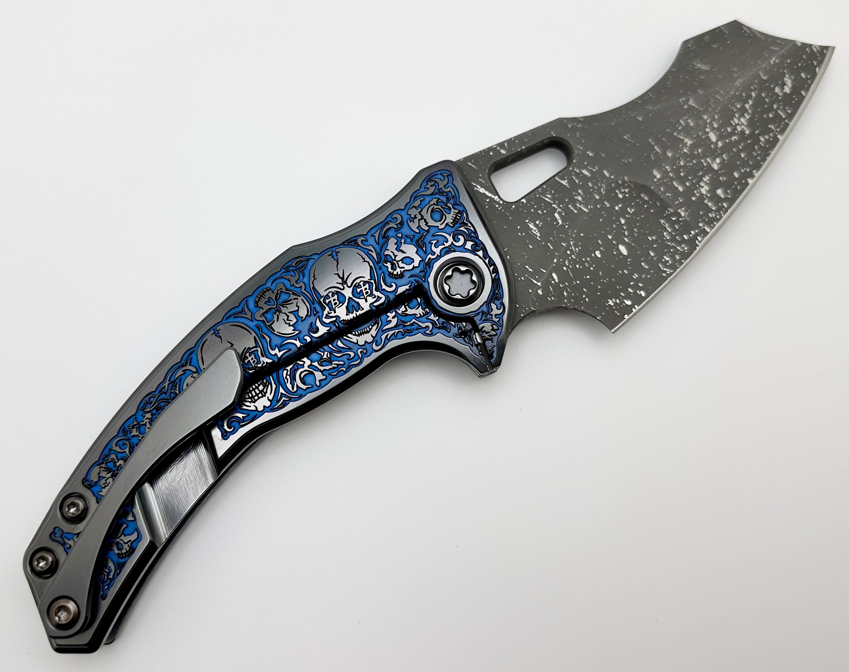 Borka Blades Mike Bond Shylock Blue/Black Hula Skulls & Guru Compound Grind