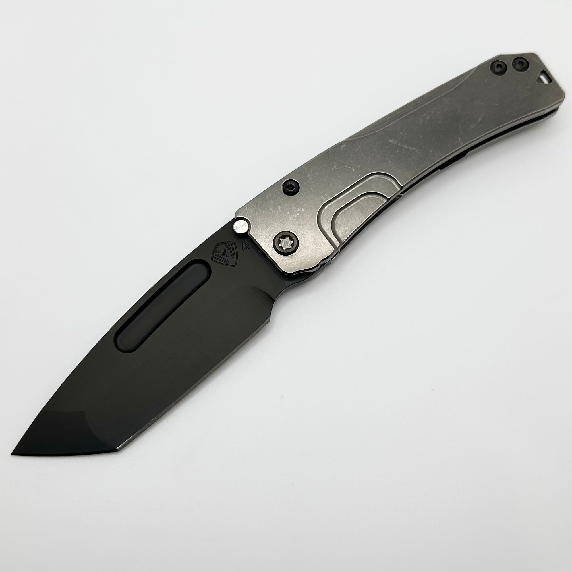 Medford Knife Slim Midi Tumbled Handles & S45 PVD Tanto w/ PVD Hardware/Clip