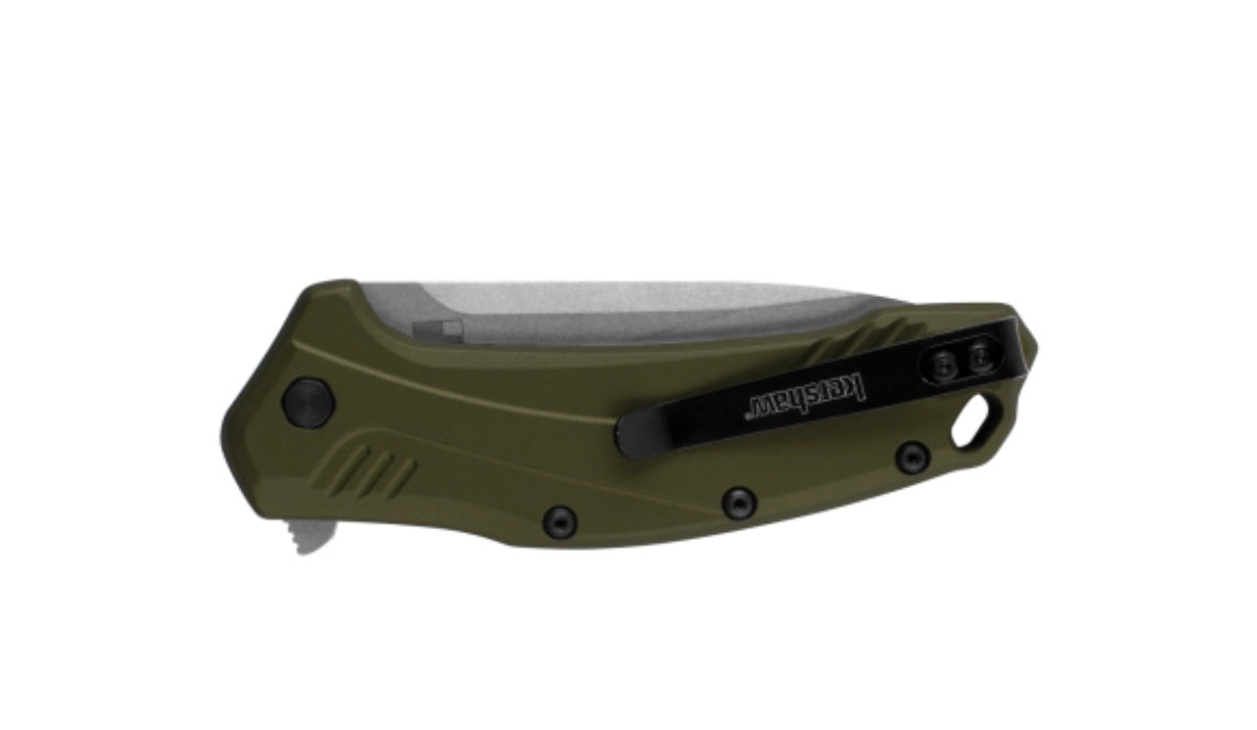 Kershaw Knives Link 1776OLSW Olive Green Stonewash