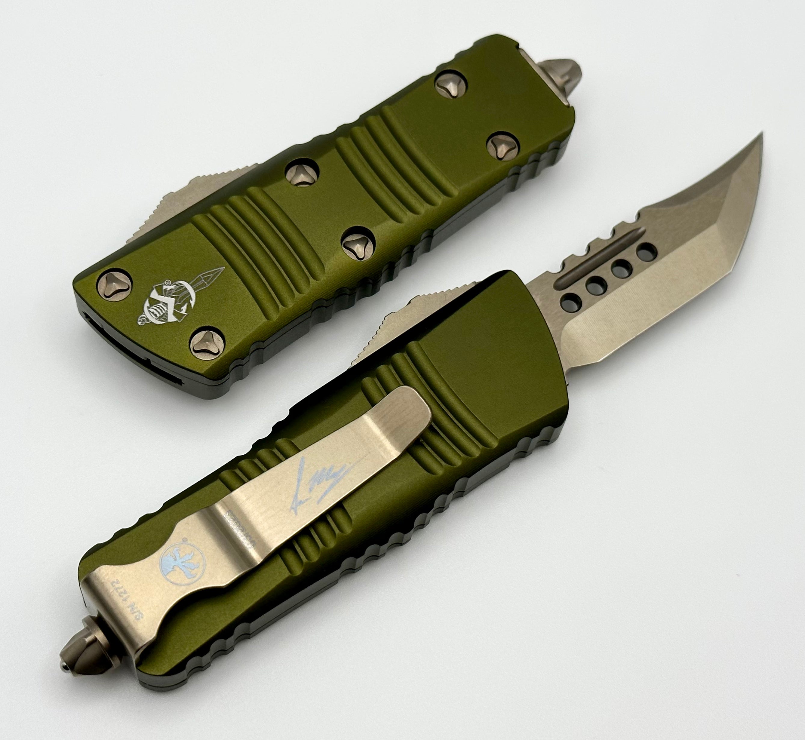 Microtech Mini Troodon Hellhound Bronze Standard & OD Green 819-13ODS