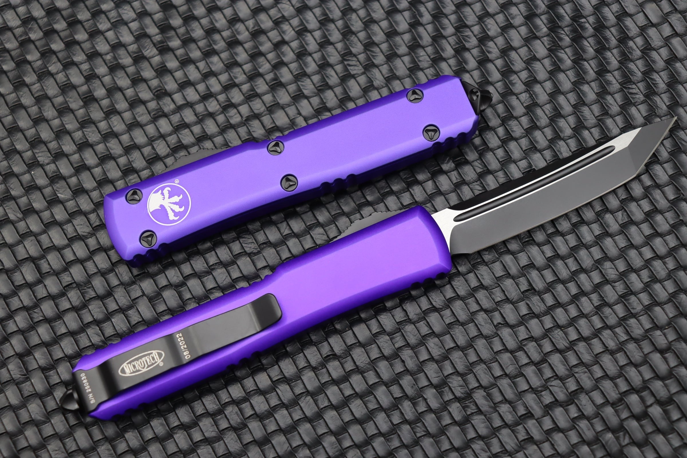 Microtech Ultratech Tanto Black Standard & Purple 123-1PU