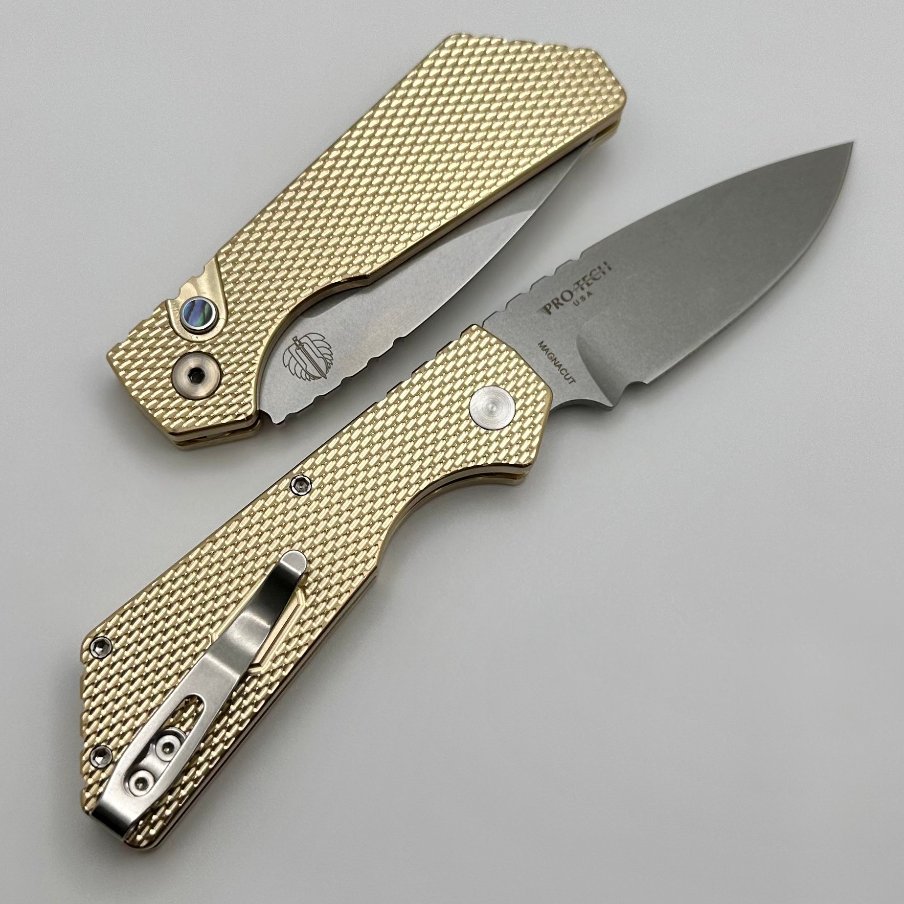 Pro-Tech PT Plus Textured ALBronze Handle & Stonewash MagnaCut PT234