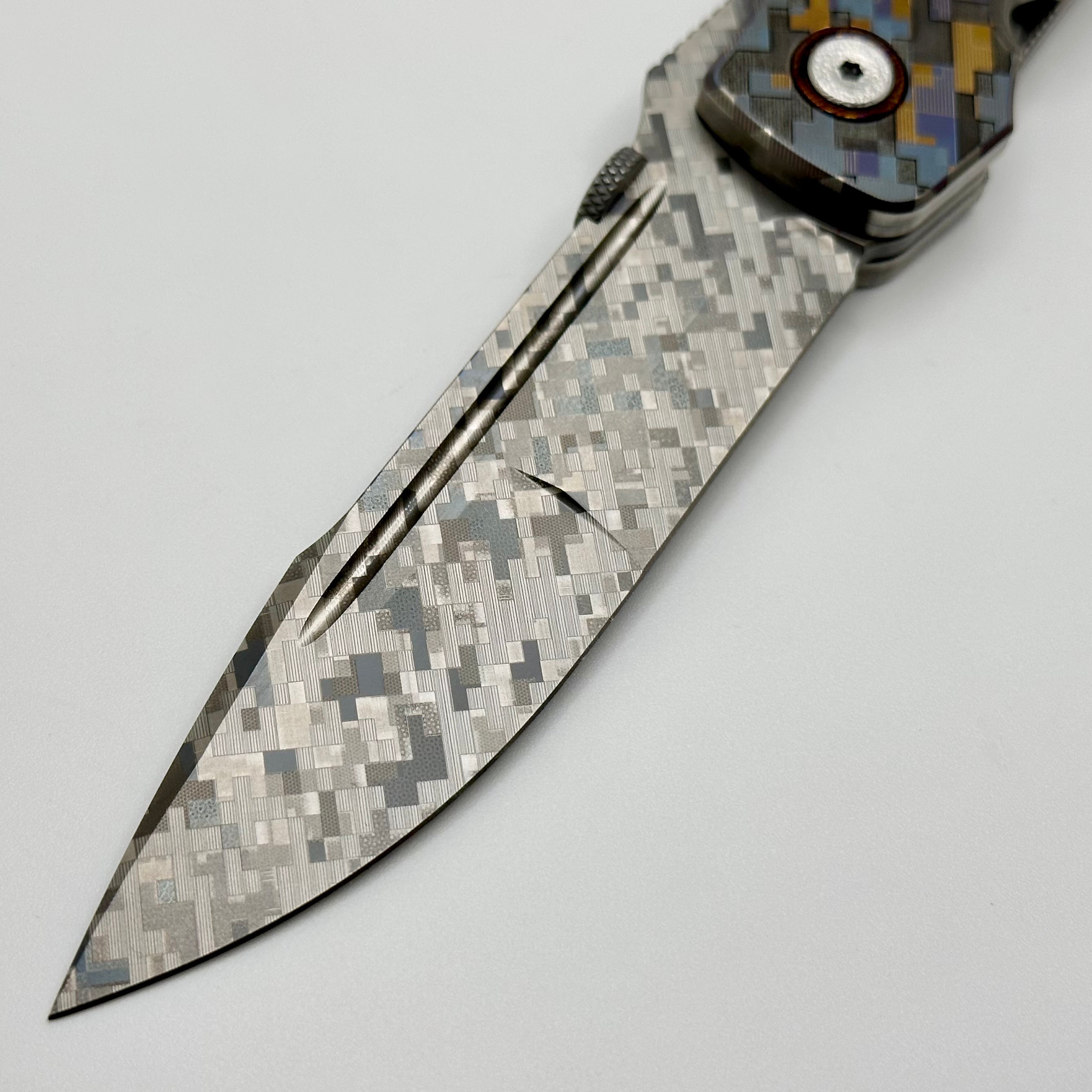 Custom Knife Factory ONE OFF Camo Titanium Eagle Rock