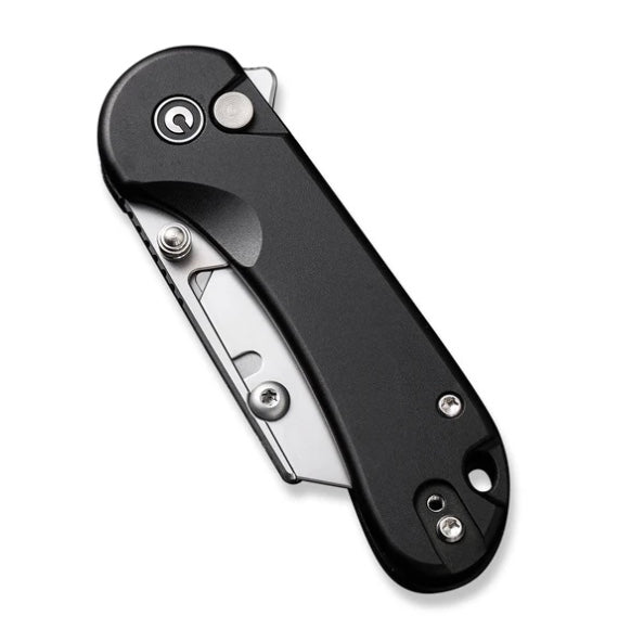 Civivi Elementum Utility Button Lock Knife w/ Black Aluminum Handles C23039B-1