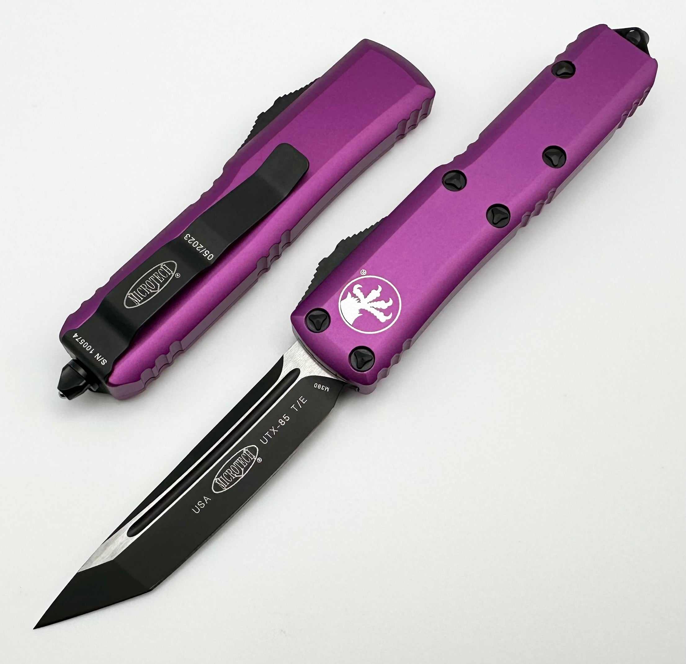 Microtech UTX-85 T/E Tanto Black Standard & Violet 233-1VI