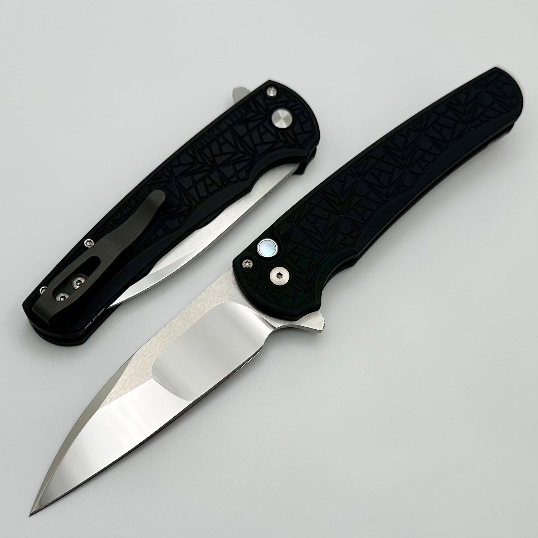 Pro-Tech Malibu Black Nexus Handle & DLC Mike Irie Wharncliffe Blade 2024 Custom 001