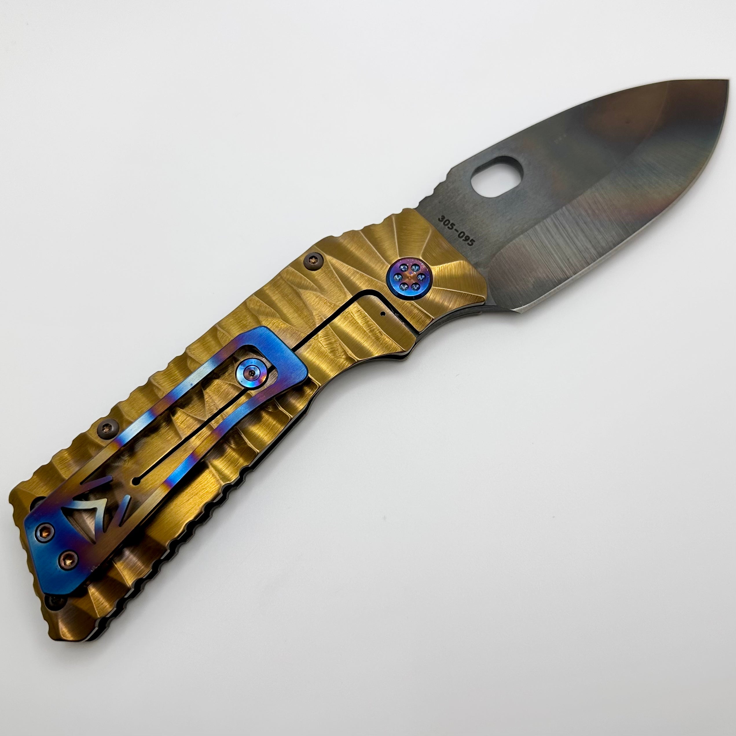 Medford TFF-1 S35VN Vulcan & Rootbeer Predator Sculpted Handles w/ Flamed Hardware/Clip