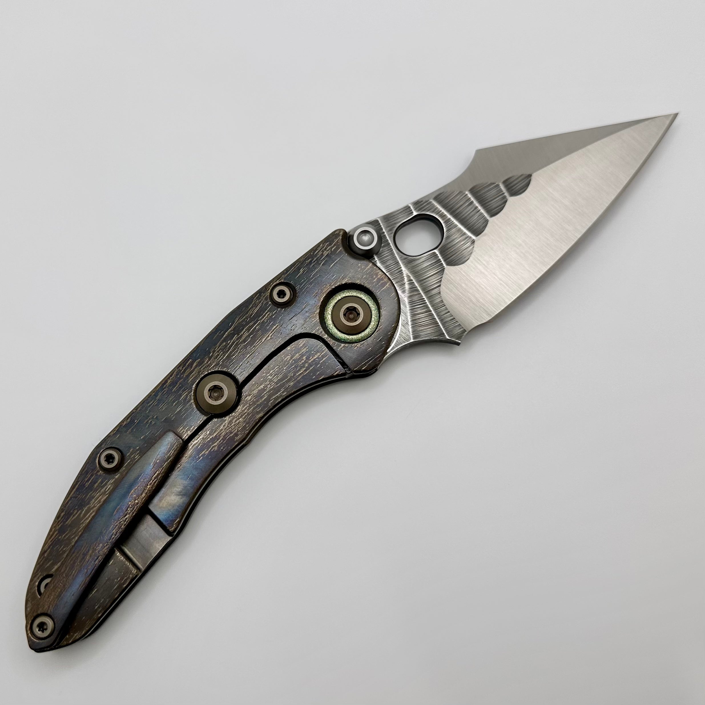 Borka Blades Custom Rocker Cosmic Stitch w/ Rock Grind Blade & Backspacer w/ Green Pivot Collars