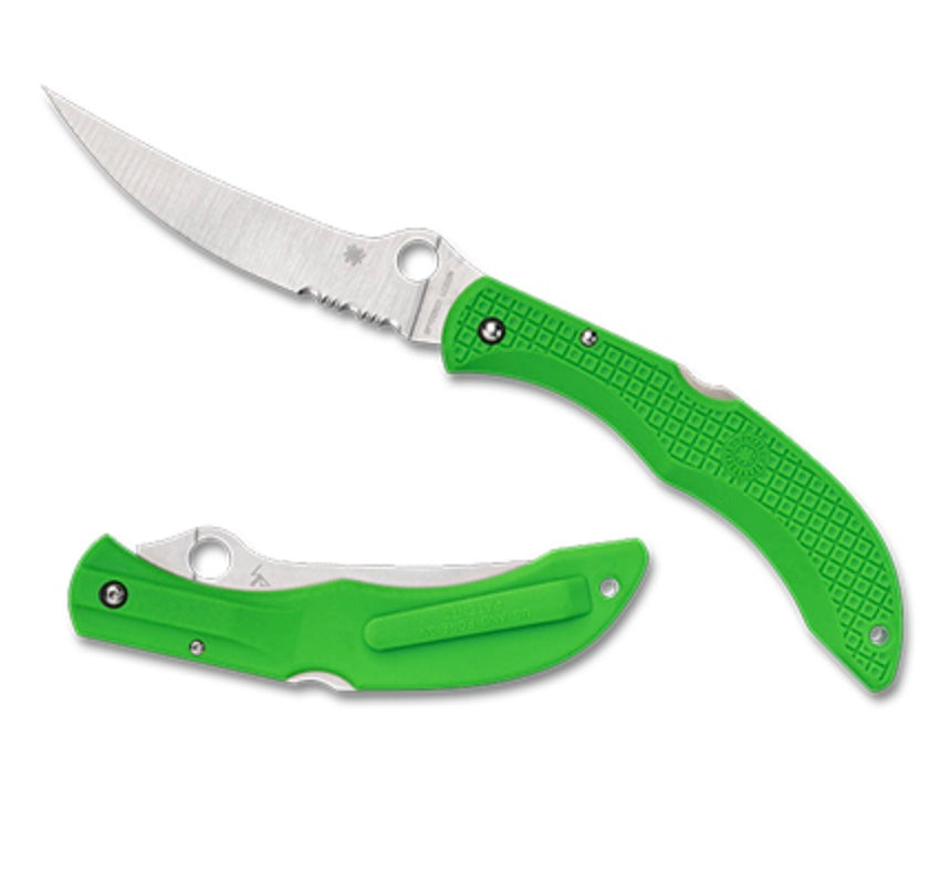 Spyderco Catcherman Salt Green LC200N Sprint Run C17PSGR