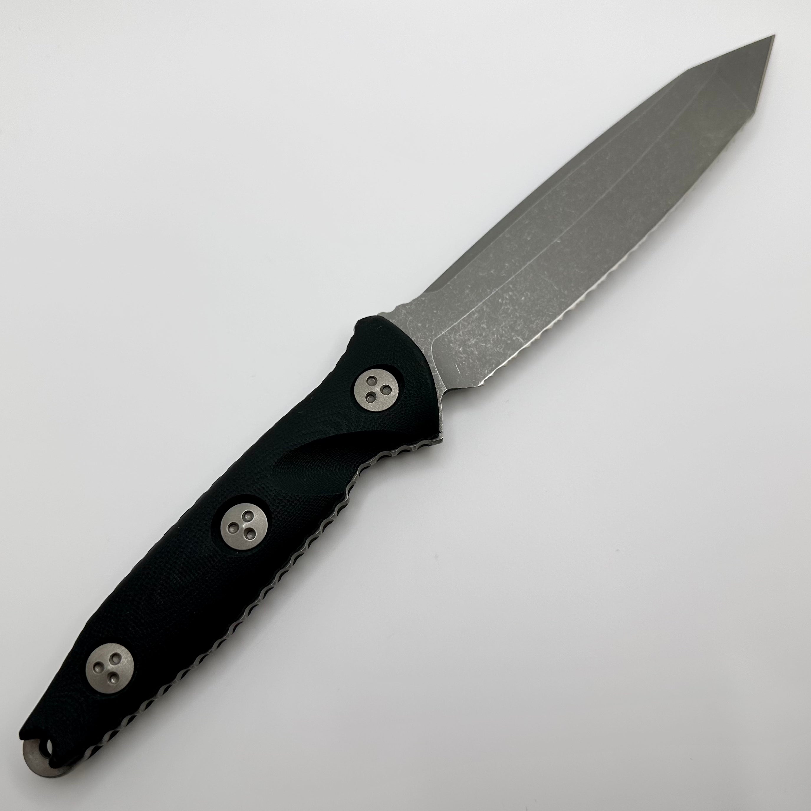 Microtech Socom Alpha Tanto Apocalyptic Standard Fully Serrated 114-12AP