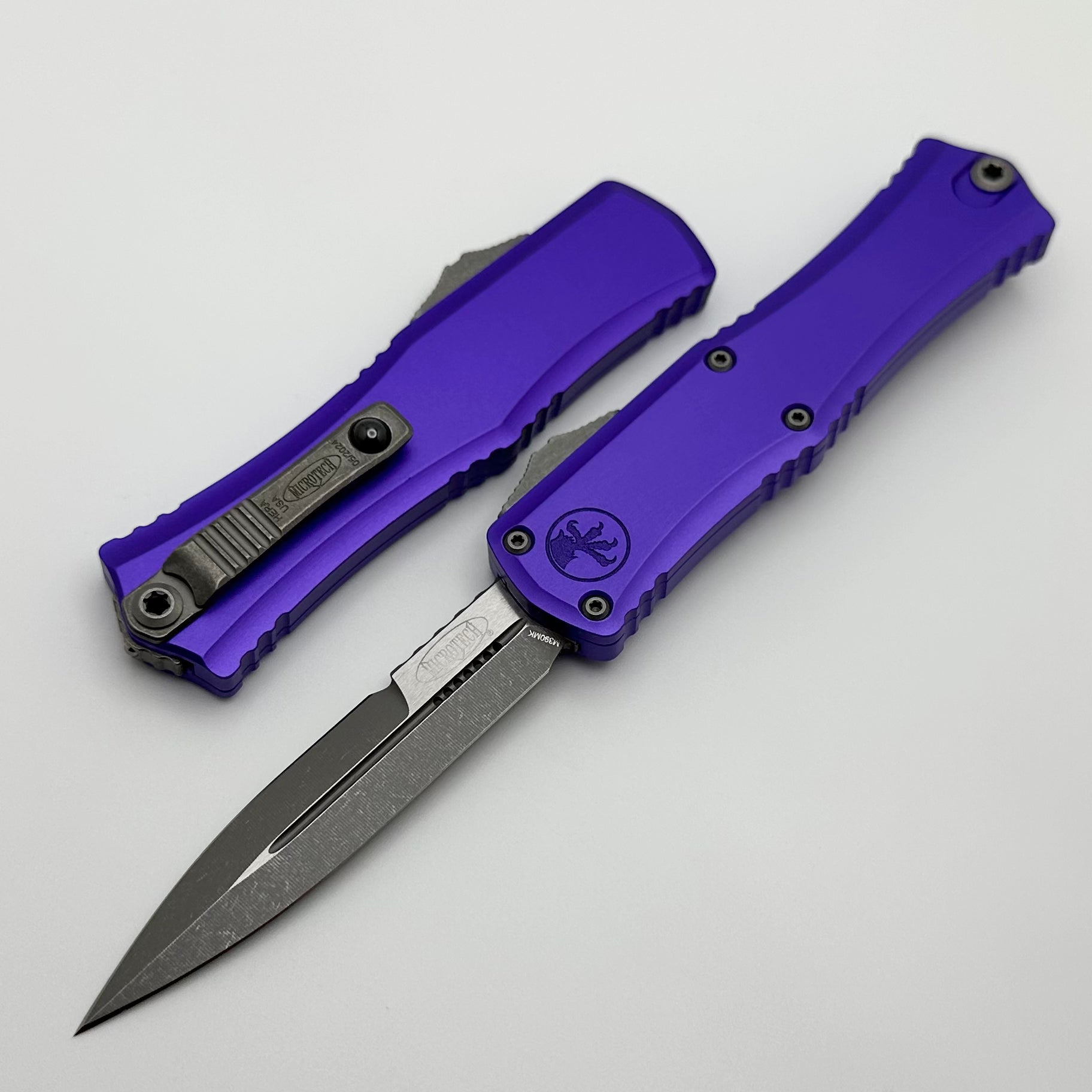 Microtech Knives Mini Hera Apocalyptic Bayonet M390MK w/ Purple Handle 1701M-10APPU