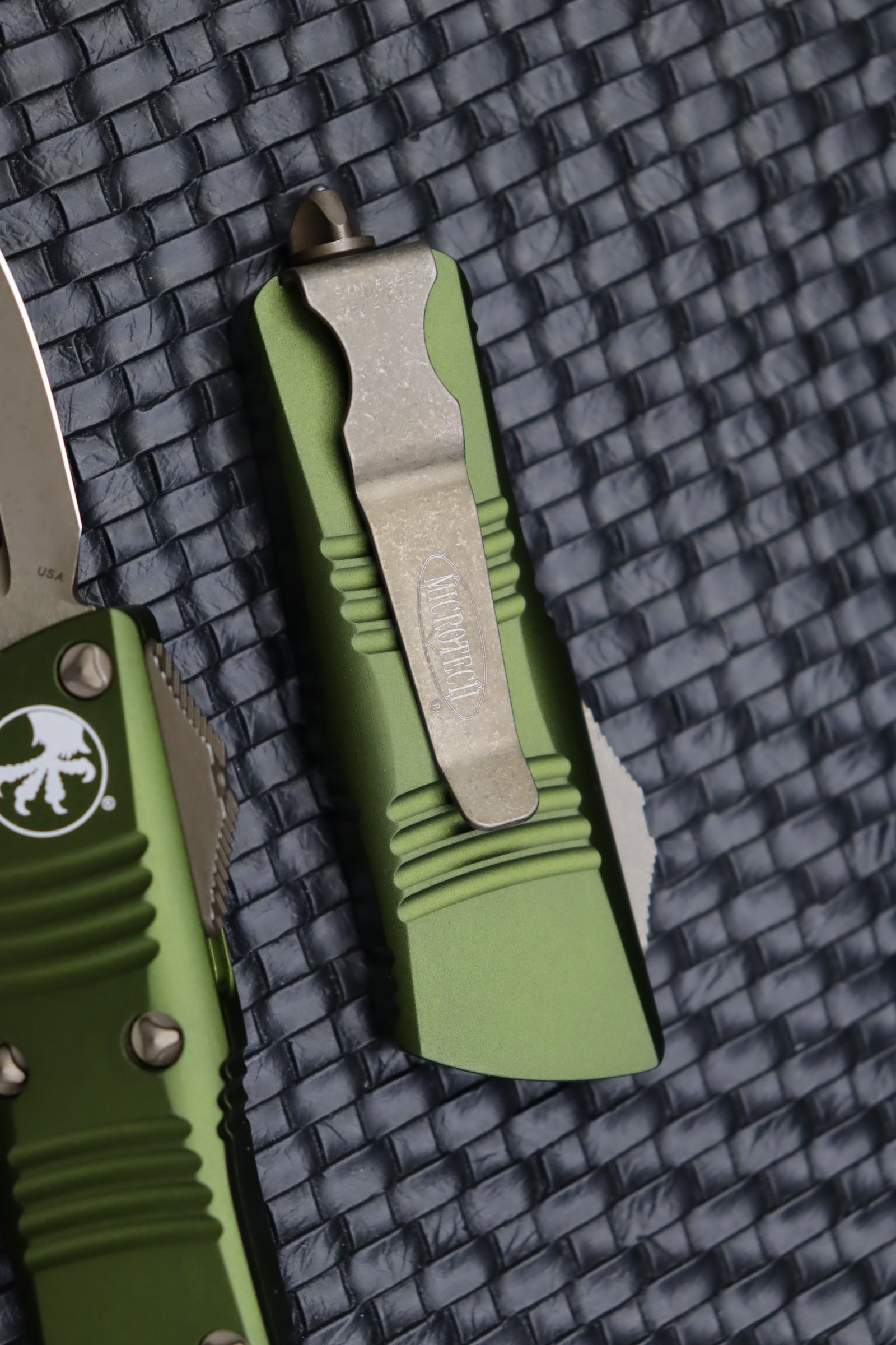 Microtech Troodon Mini D/E Double Edge Bronze Apocalyptic & OD Green 238-13APOD