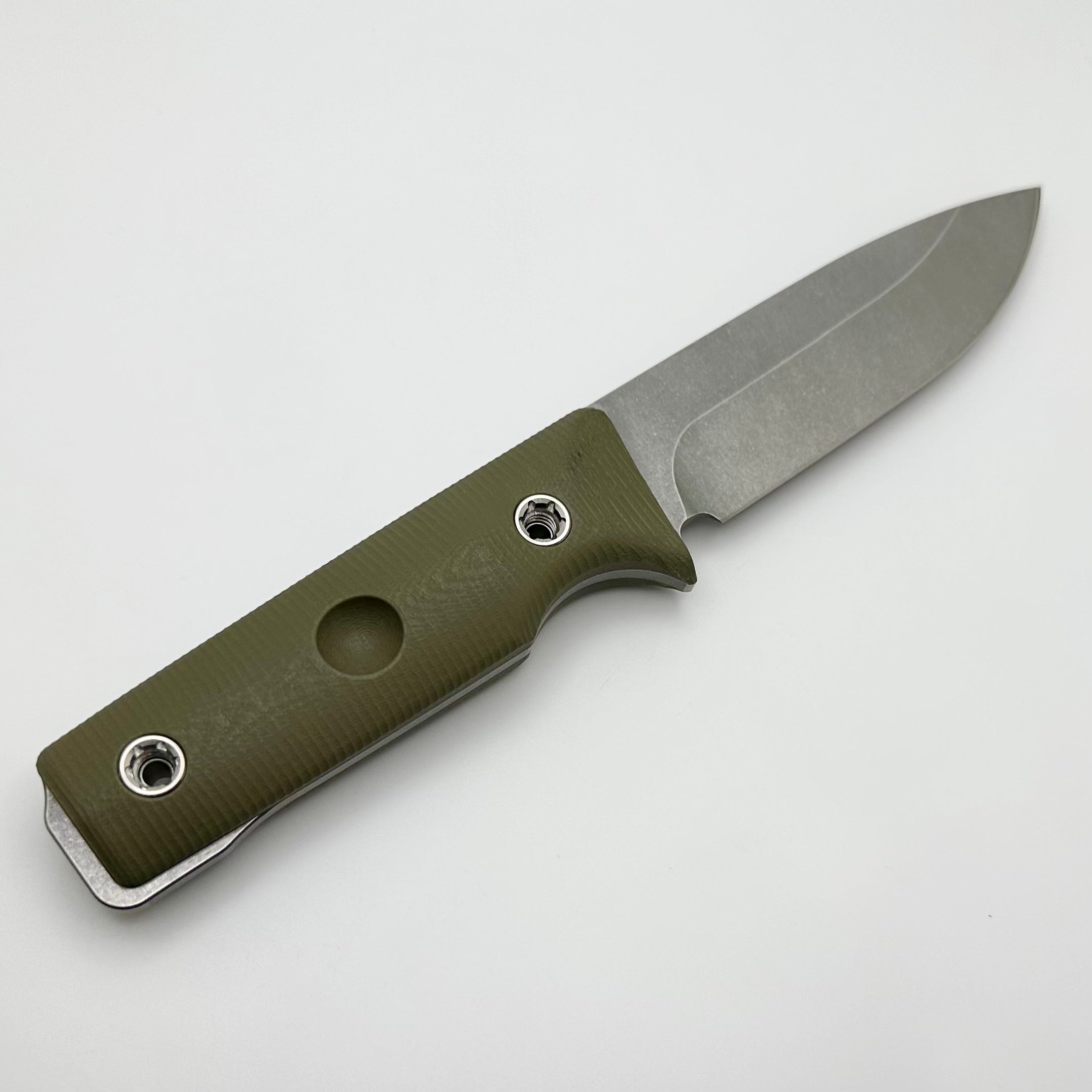 Medford The San 3V Tumbled Blade w/ OD Green G-10 Handle Fixed Blade