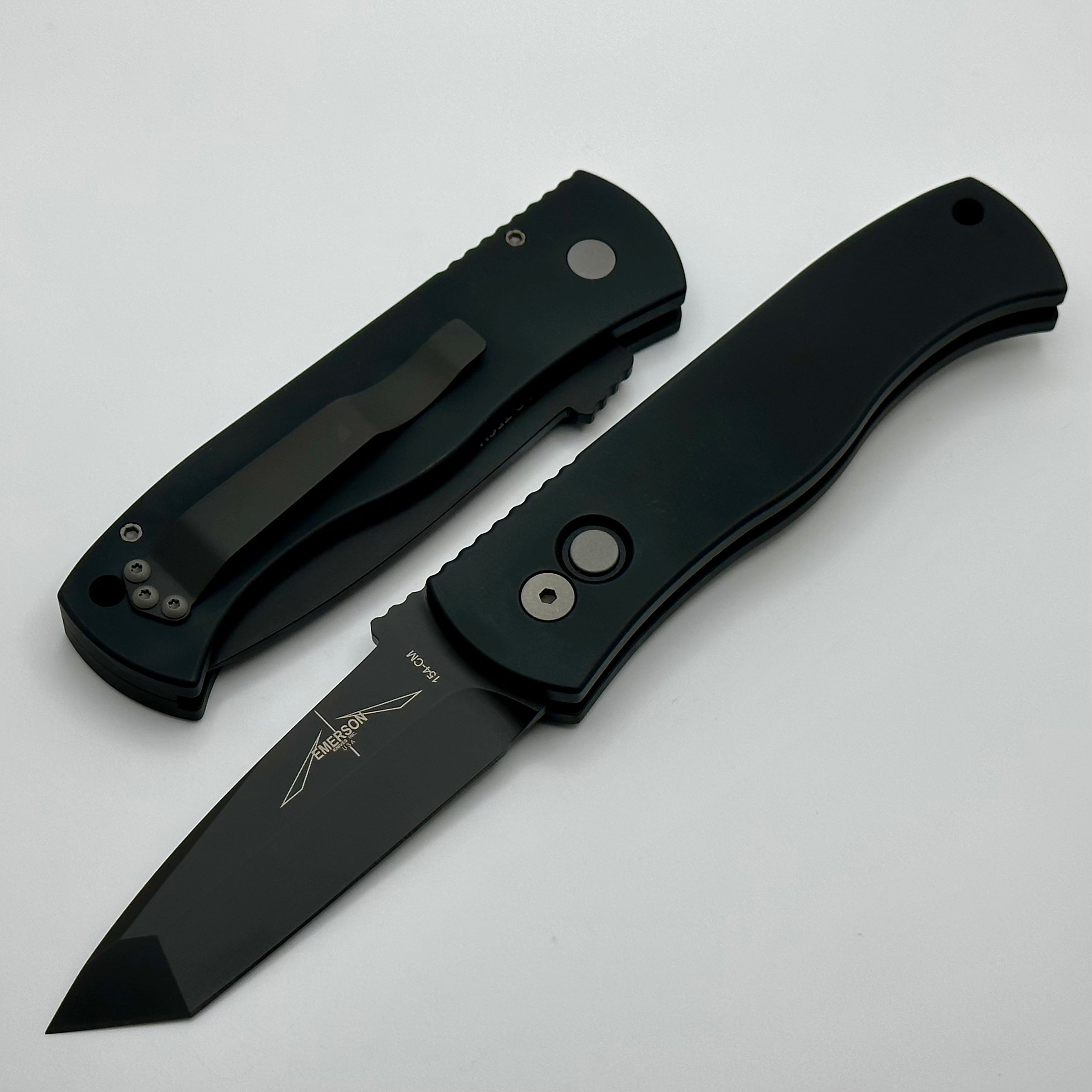 Pro-Tech Emerson CQC7 w/ Black Handle & DLC Chisel Tanto Blade E7T03