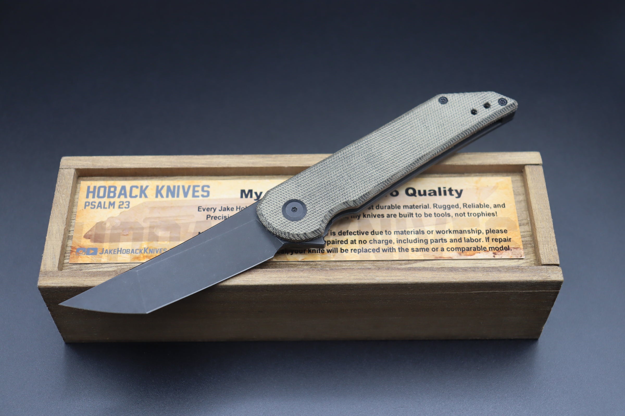 Jake Hoback OD Green Micarta & DLC Radford