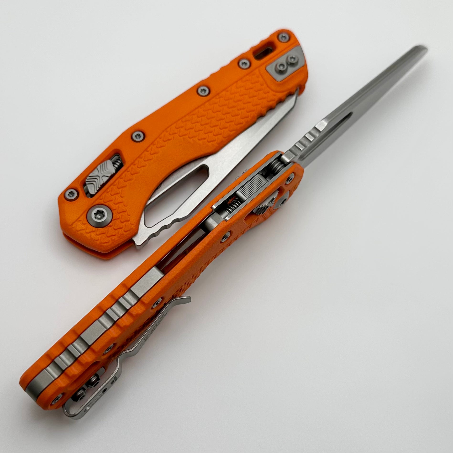 Microtech Knives MSI RAM LOK Orange Polymer Injection Molded & M390MK 210T-10PMOR