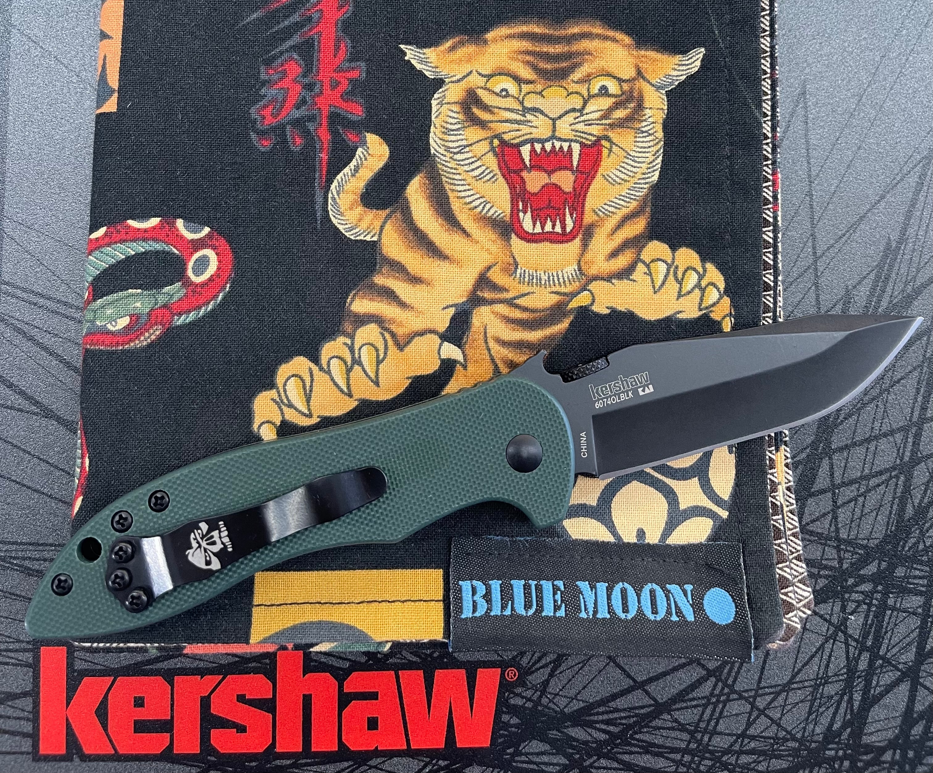 Kershaw Emerson CQC-5K Liner Lock Knife Green G-10 (3 Black) 6074OLBLK