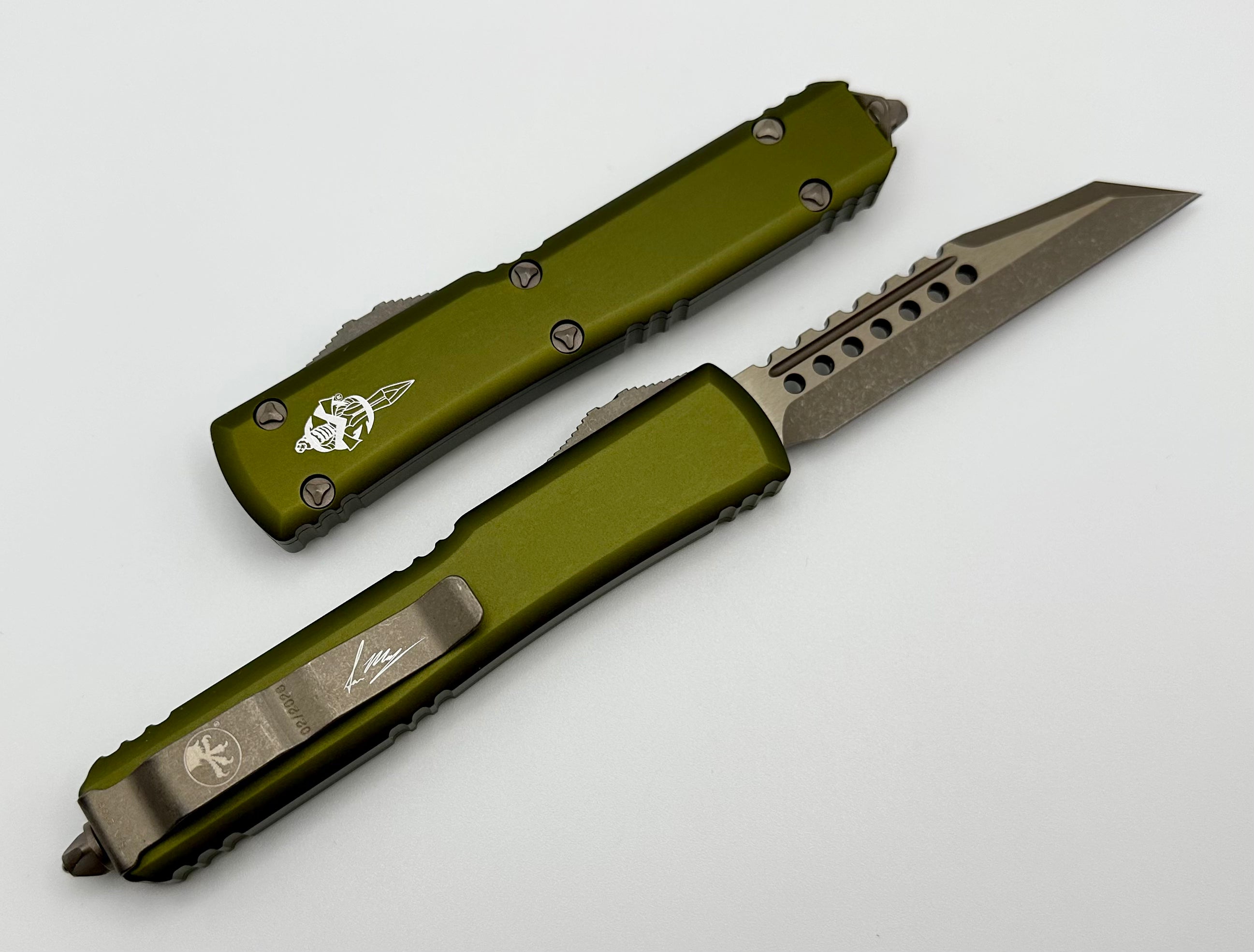 Microtech Ultratech Warhound Apocalyptic Bronze Standard & OD Green 119W-13APODS