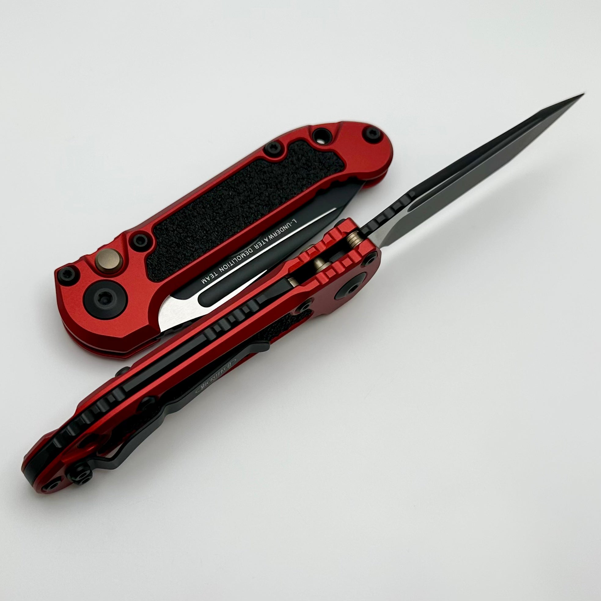 Microtech Knives LUDT Gen III Black Tanto w/ Red Handle 1136-1RD