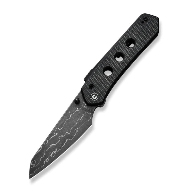 Civivi Vision FG Black Canvas Micarta & Damascus C22036-DS2